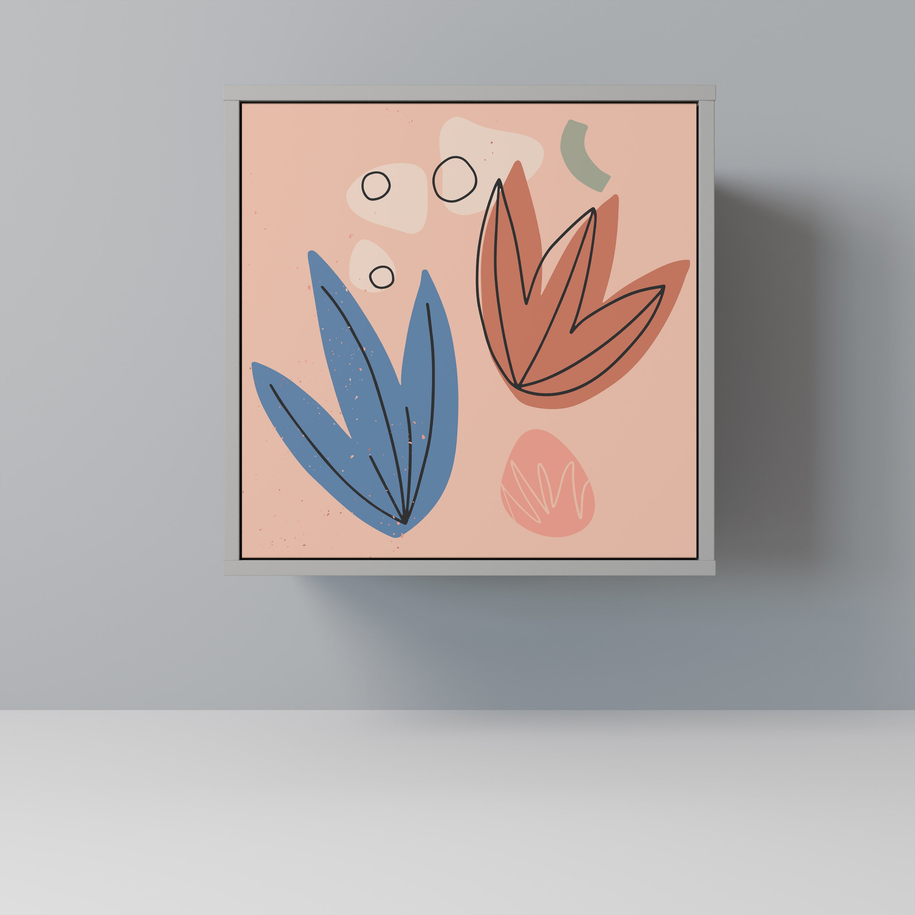 Aparador PASTEL DESTINY de 1 puerta en acabado gris