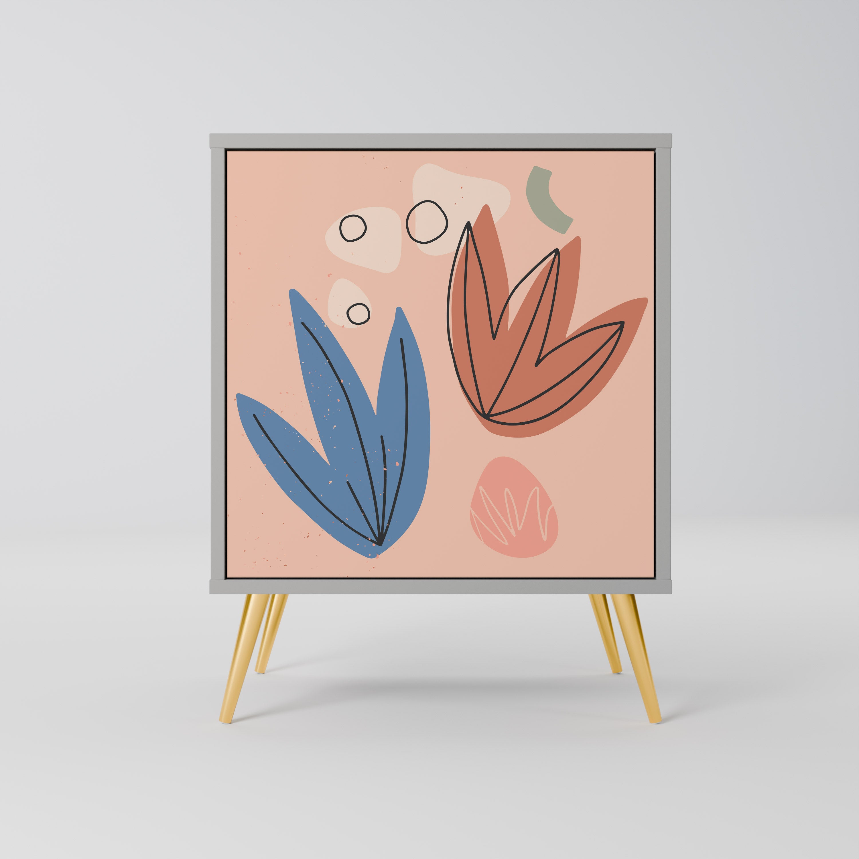 Aparador PASTEL DESTINY de 1 puerta en acabado gris