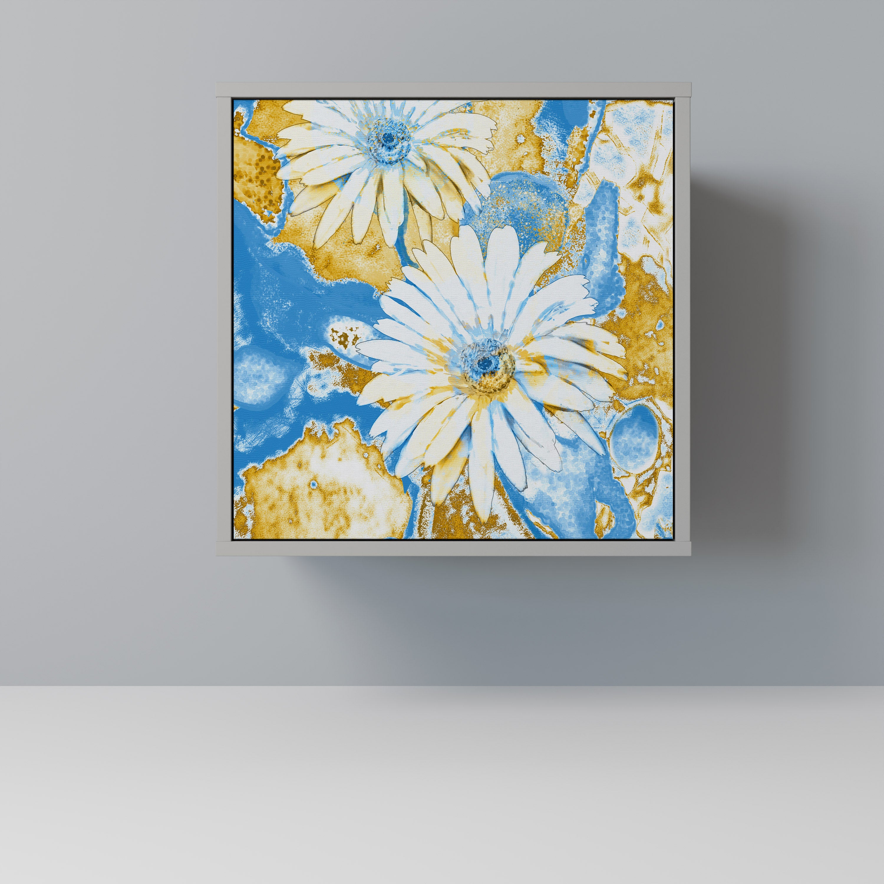 Aparador DAISY LUXE de 1 puerta en acabado gris