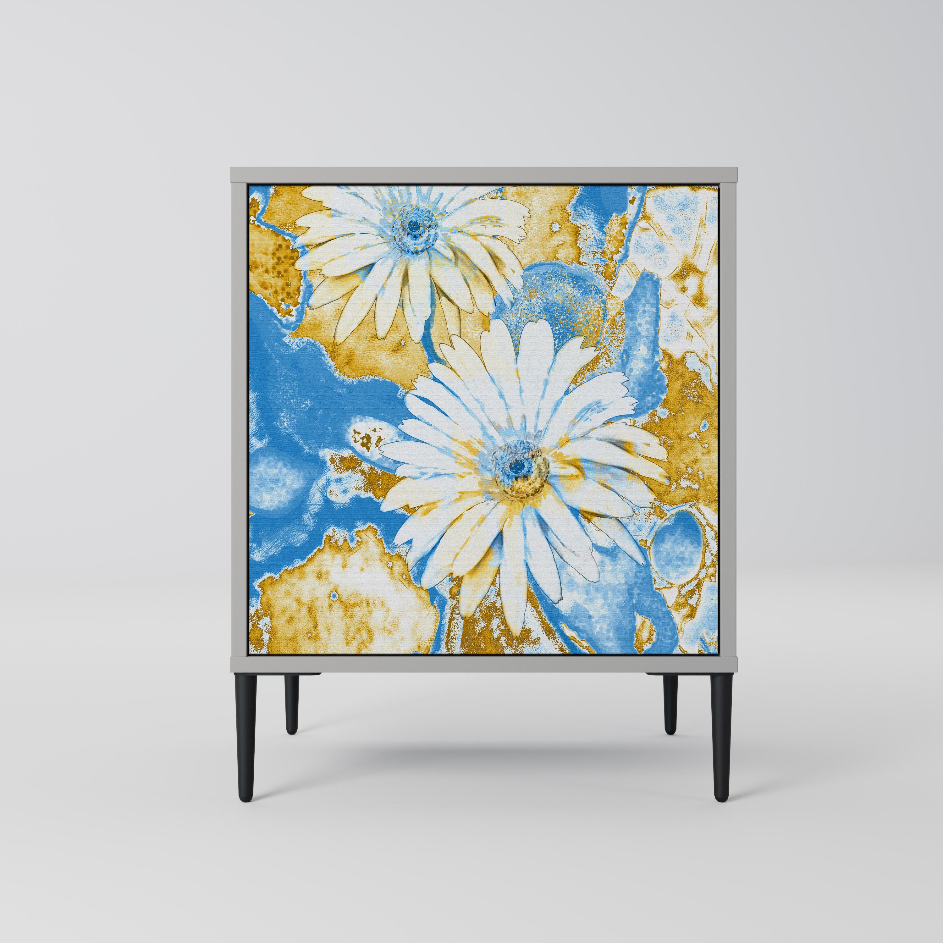 Aparador DAISY LUXE de 1 puerta en acabado gris