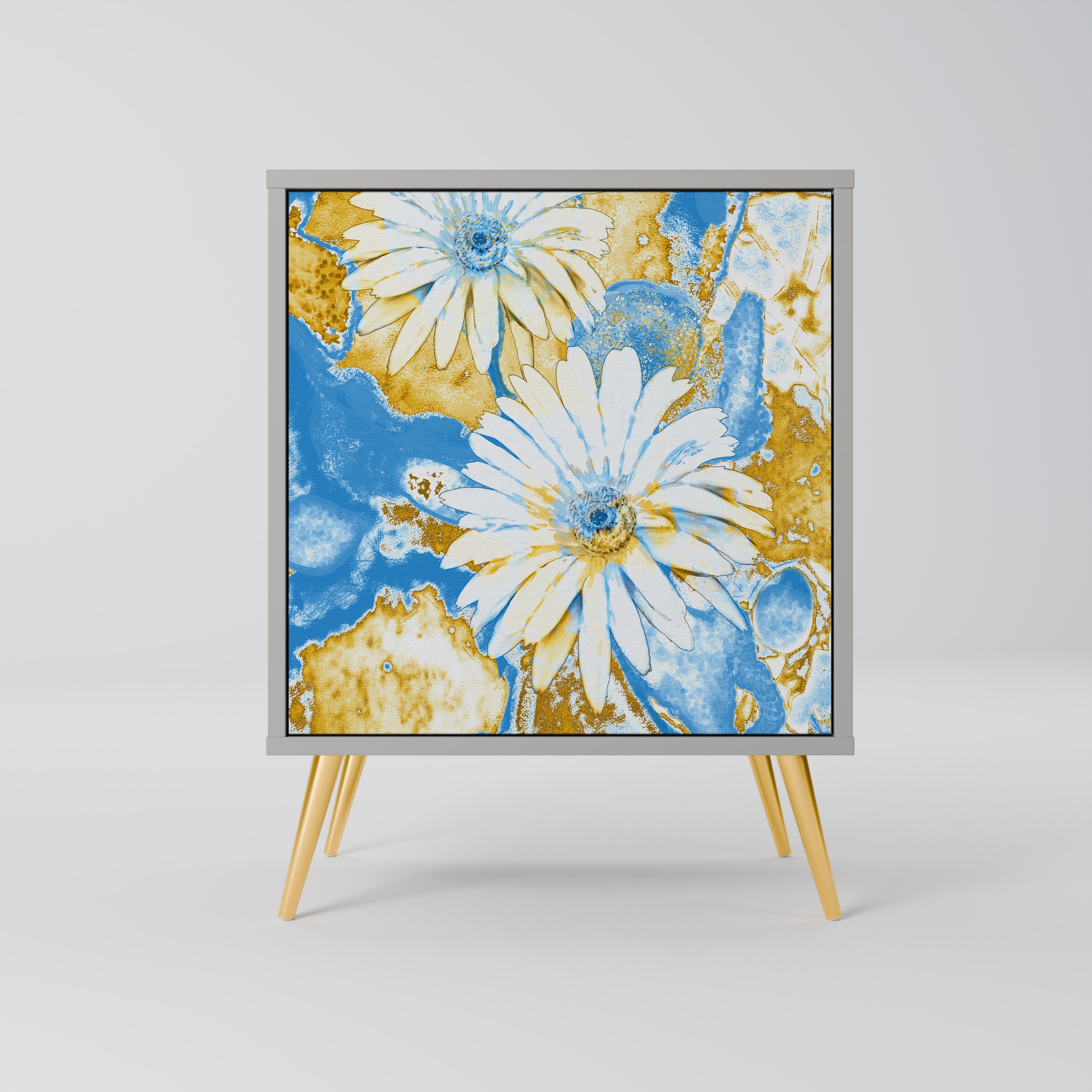 Aparador DAISY LUXE de 1 puerta en acabado gris