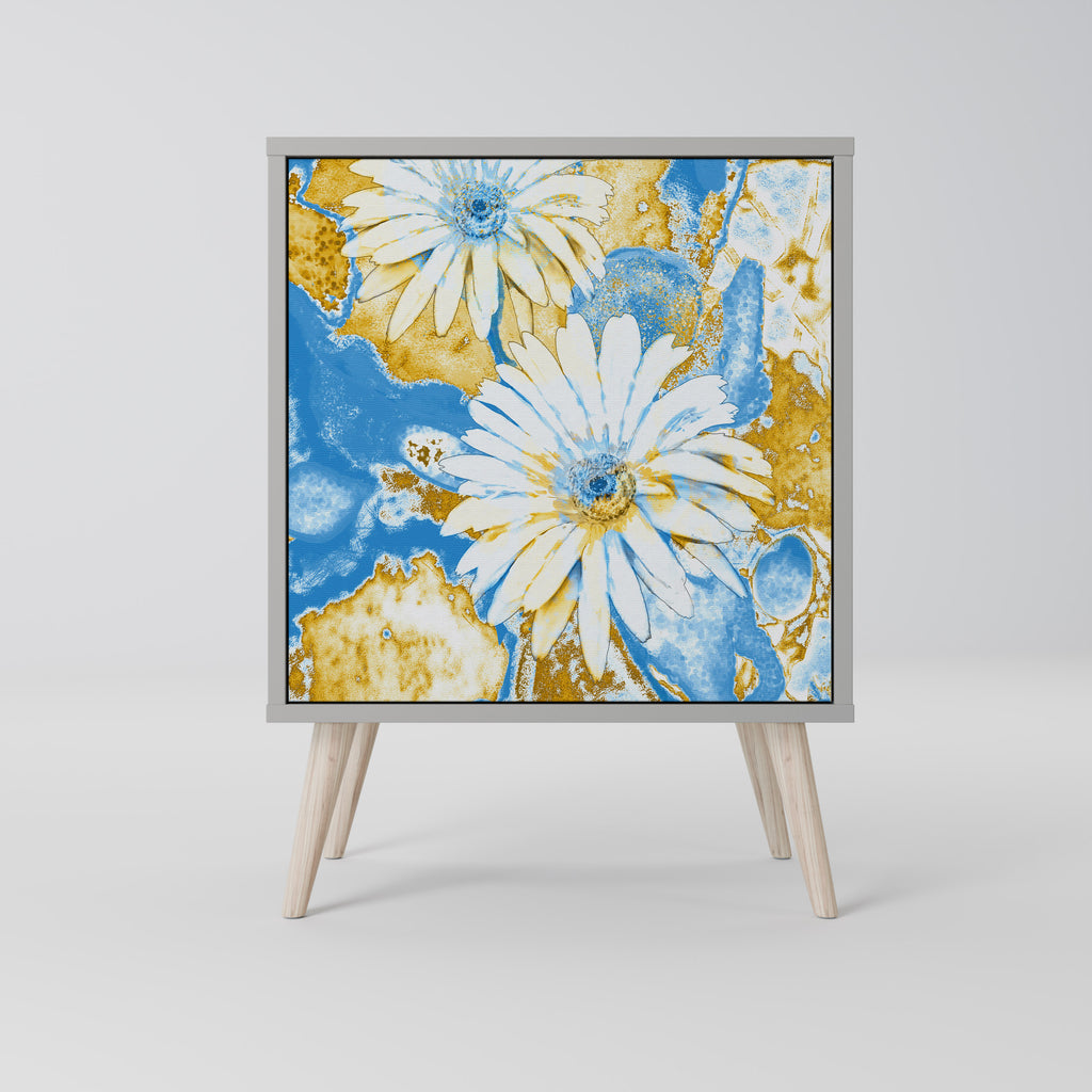 Aparador DAISY LUXE de 1 puerta en acabado gris