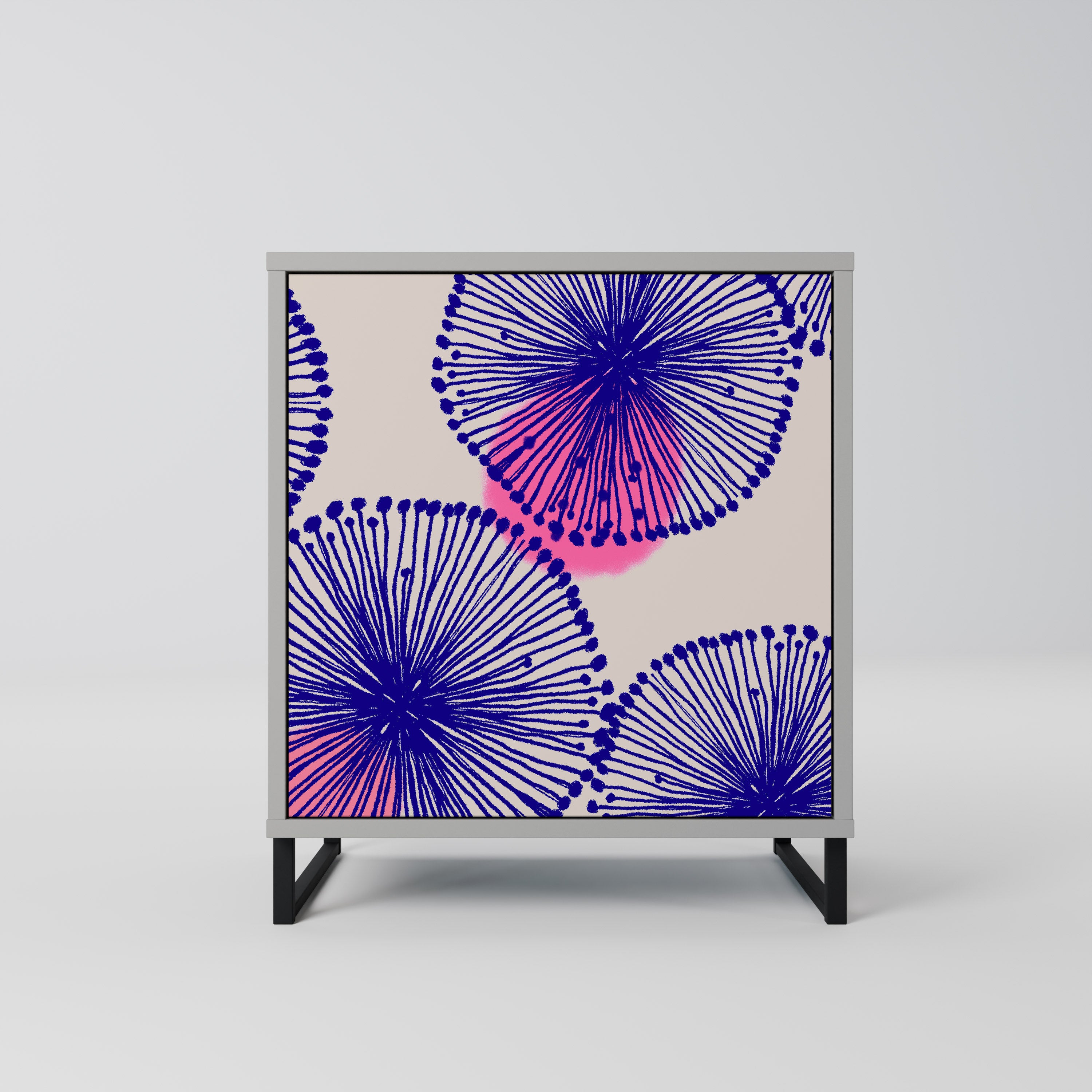 Aparador MAGIC NATURE de 1 puerta en acabado gris