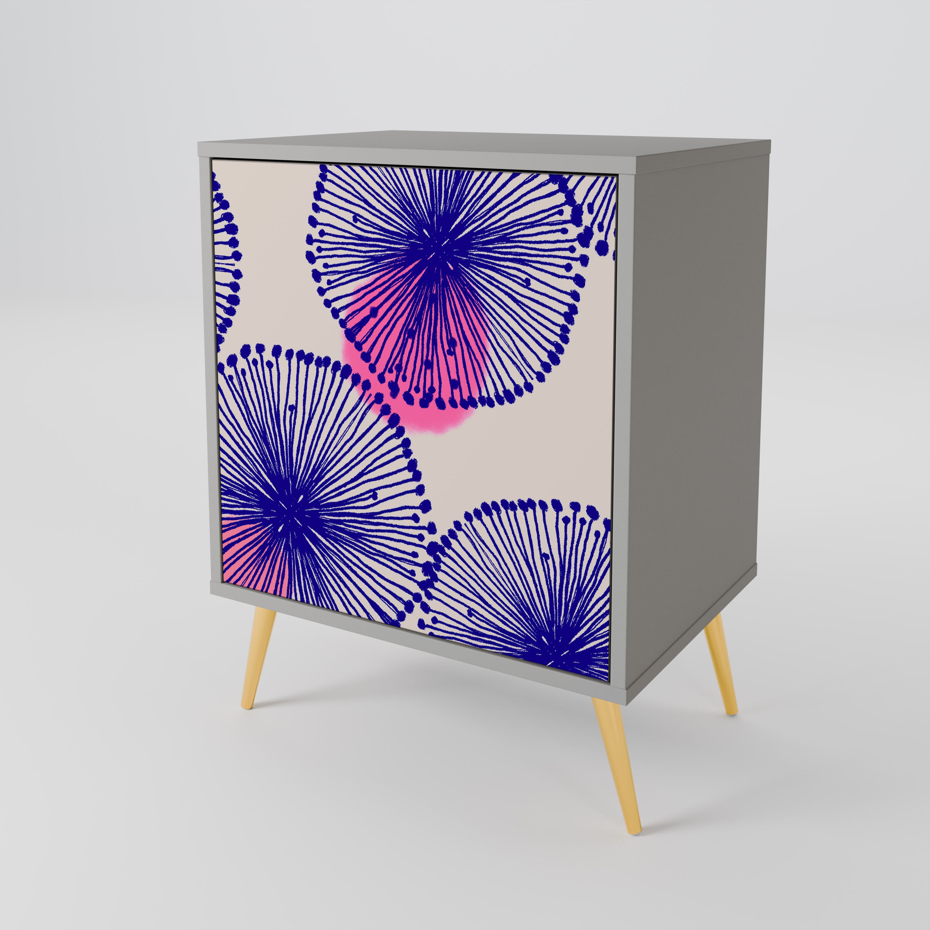 Aparador MAGIC NATURE de 1 puerta en acabado gris