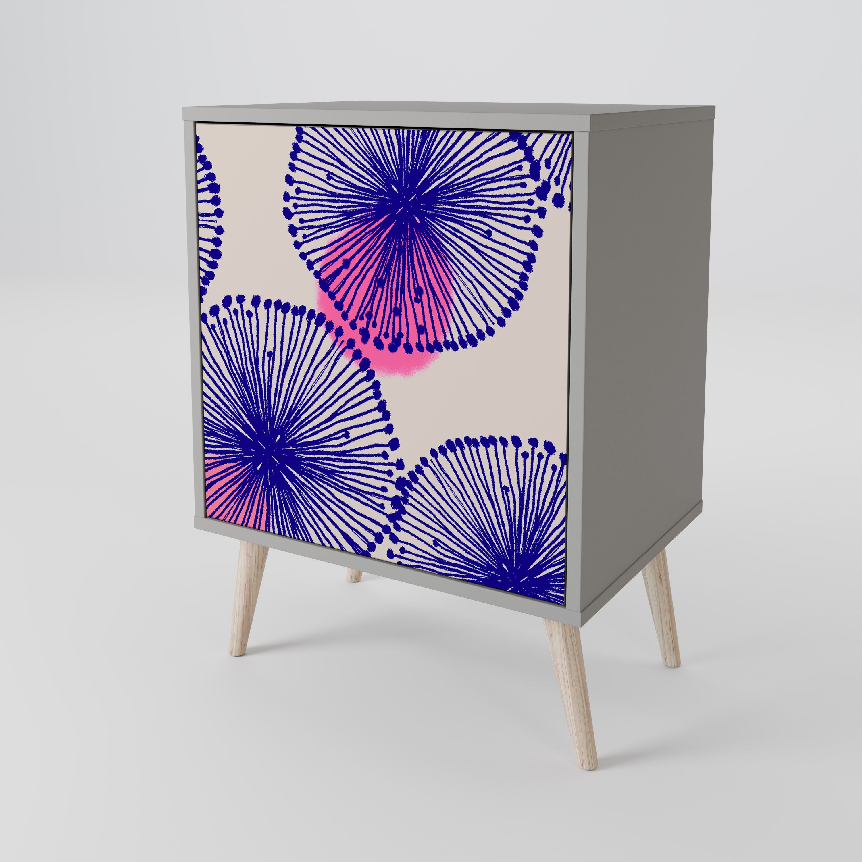 Aparador MAGIC NATURE de 1 puerta en acabado gris