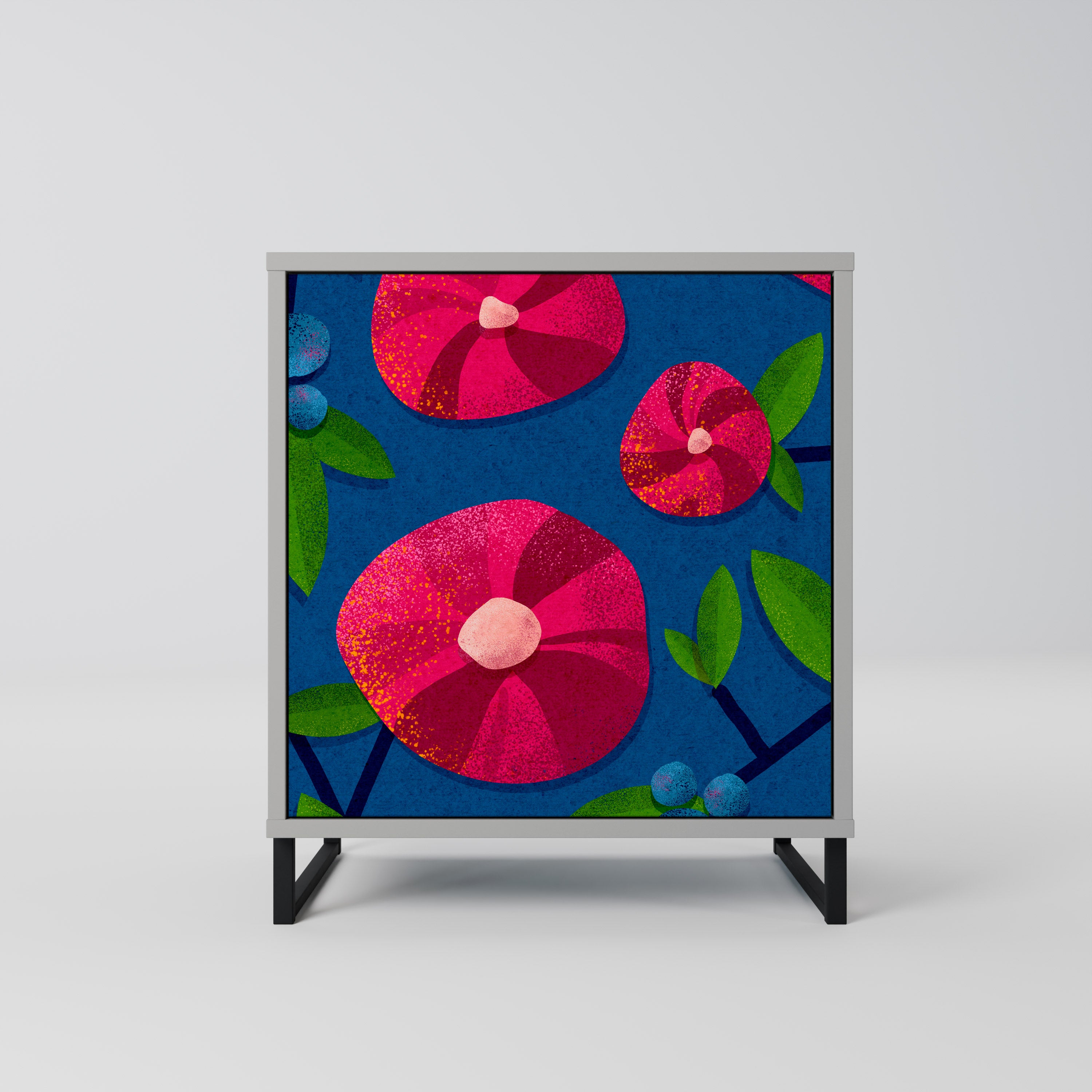 Aparador de 1 puerta SPRING THOUGHTS en acabado gris