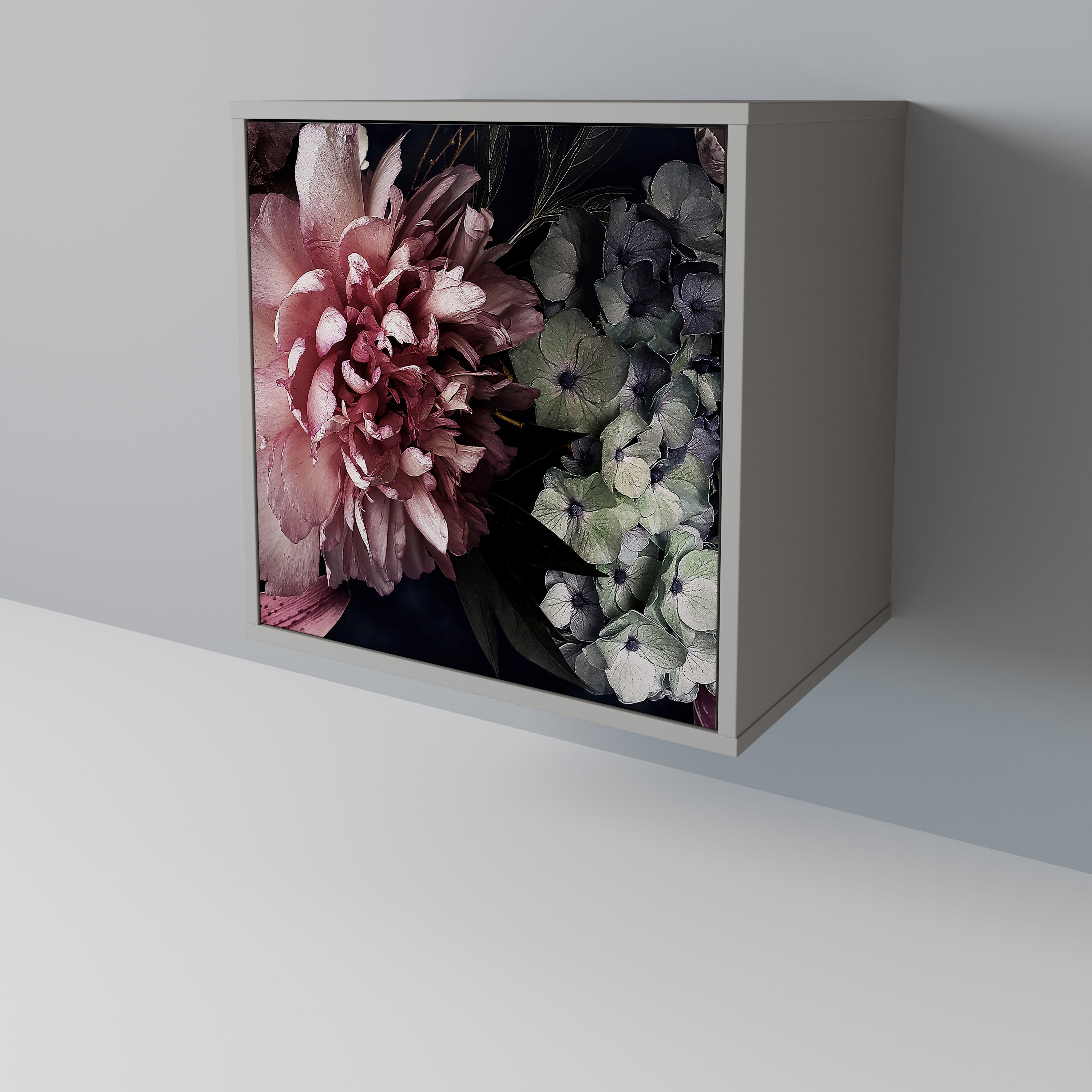 Aparador PURE BLOSSOM de 1 puerta en acabado gris