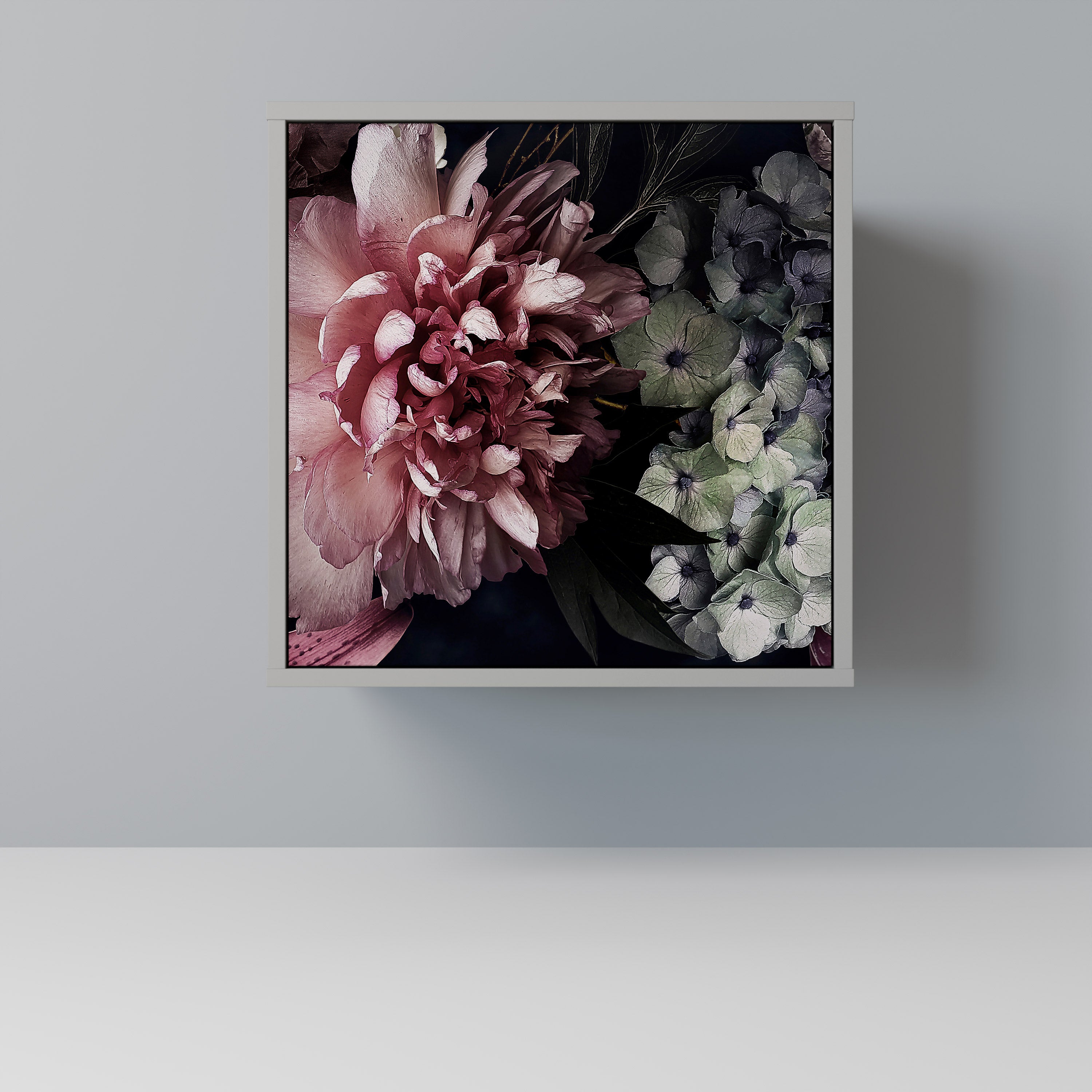 Aparador PURE BLOSSOM de 1 puerta en acabado gris