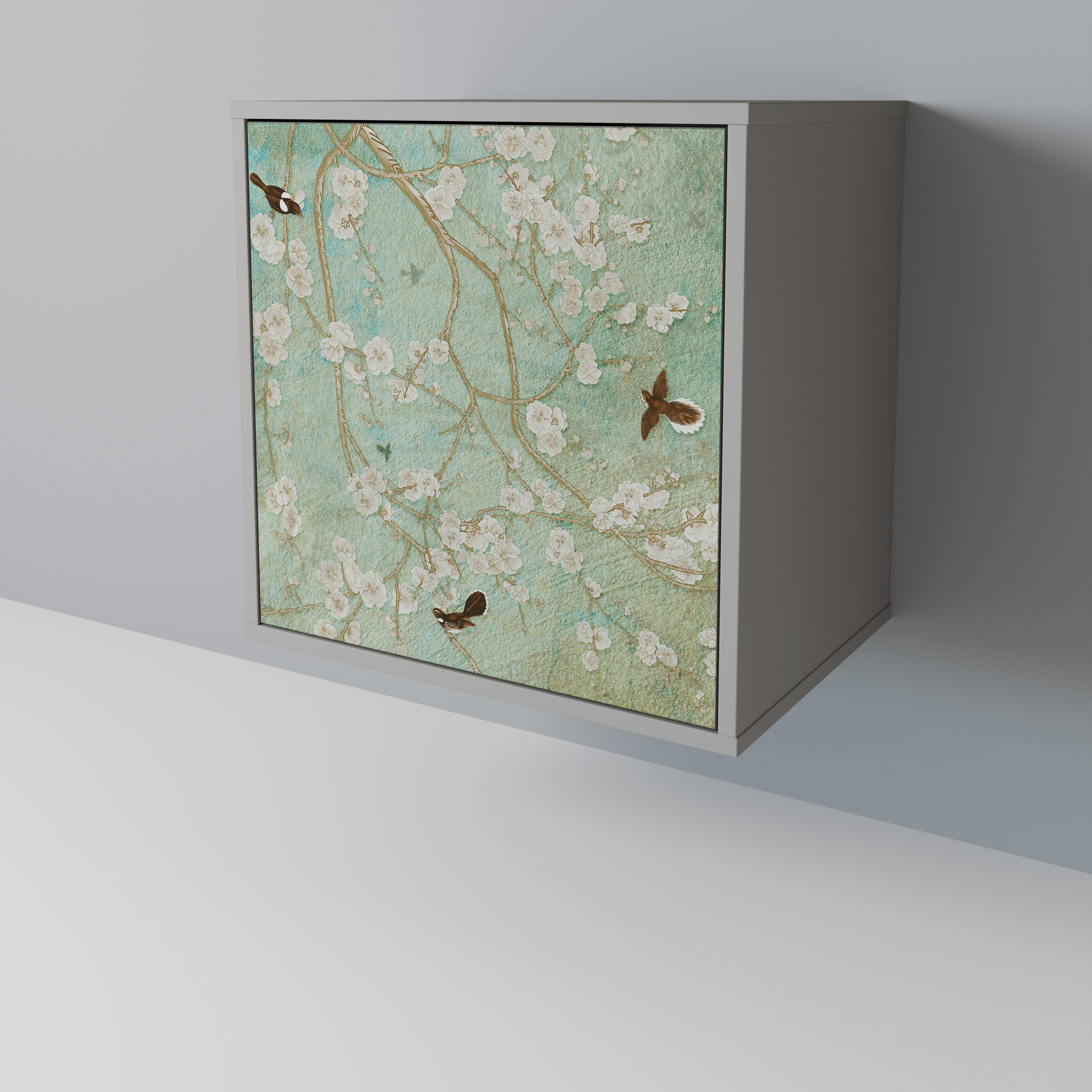 Aparador BLOOMING CHARM de 1 puerta en acabado gris