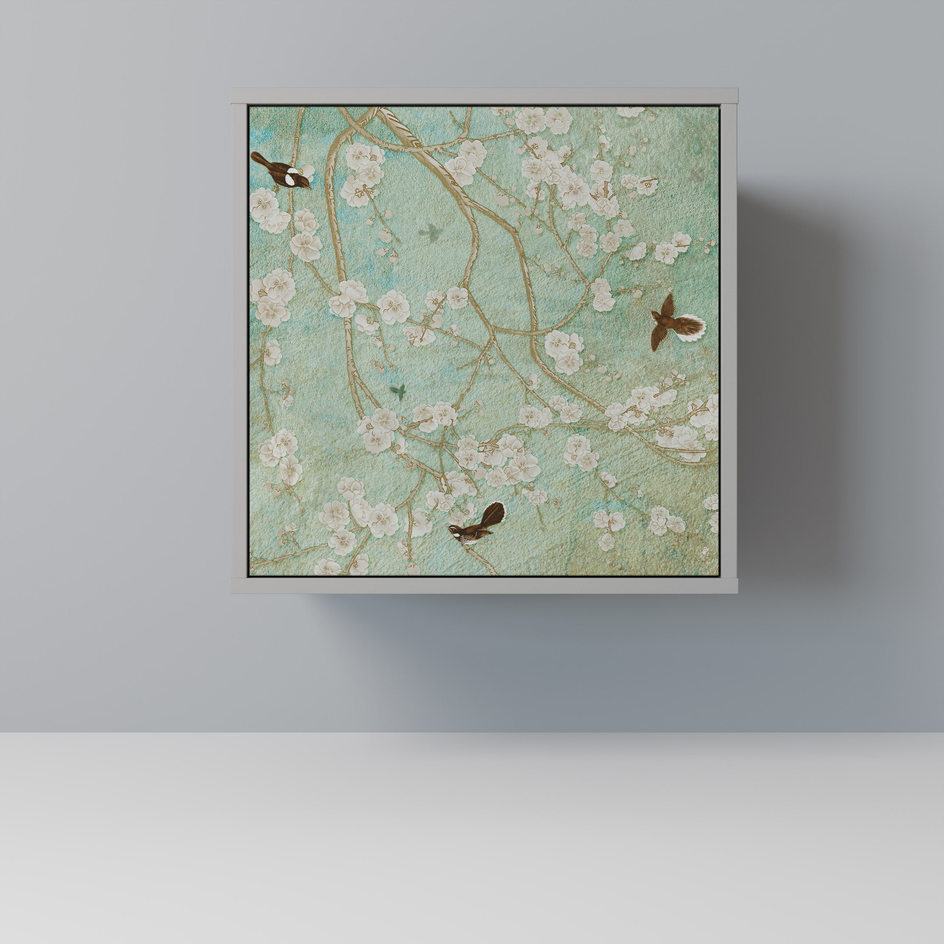 Aparador BLOOMING CHARM de 1 puerta en acabado gris