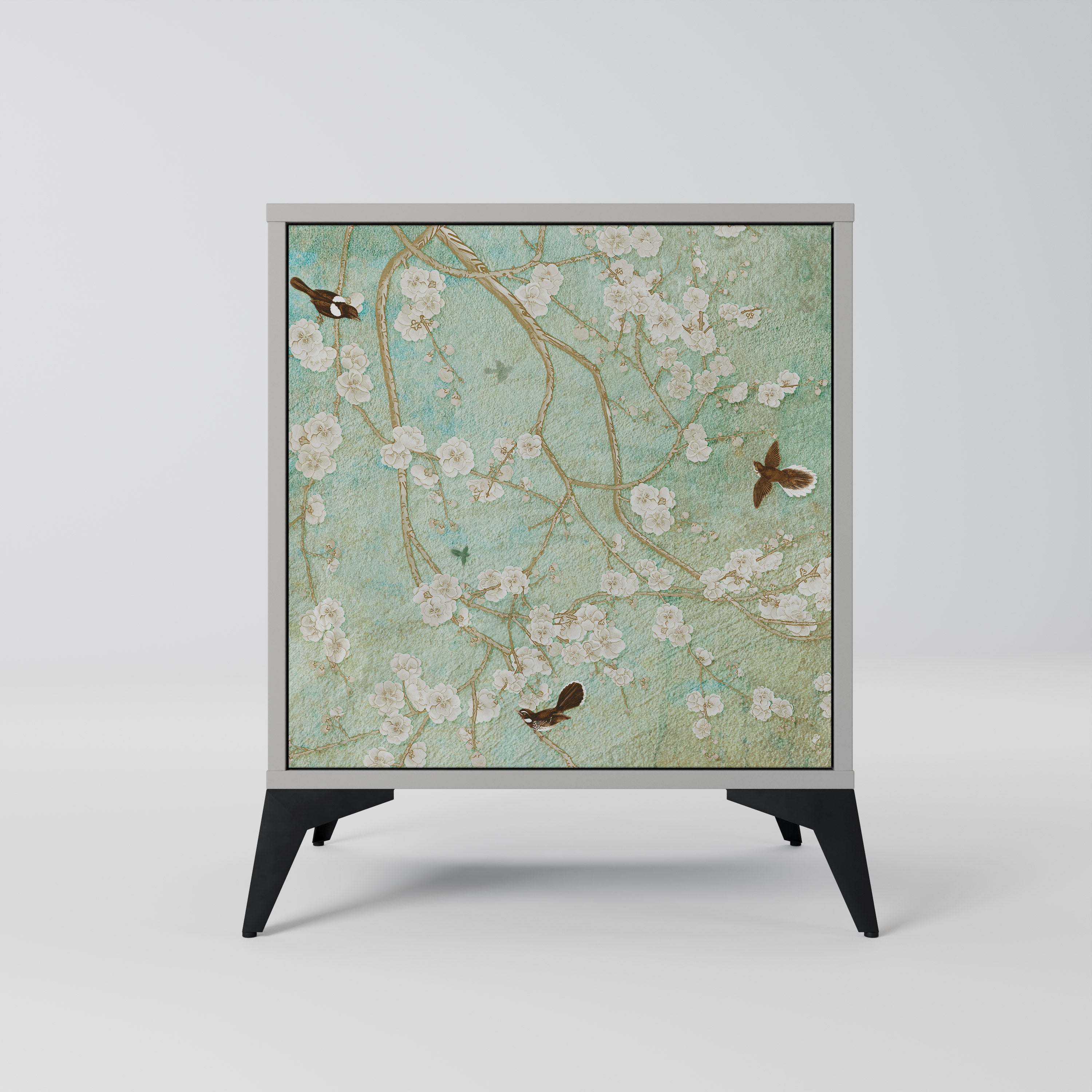 Aparador BLOOMING CHARM de 1 puerta en acabado gris