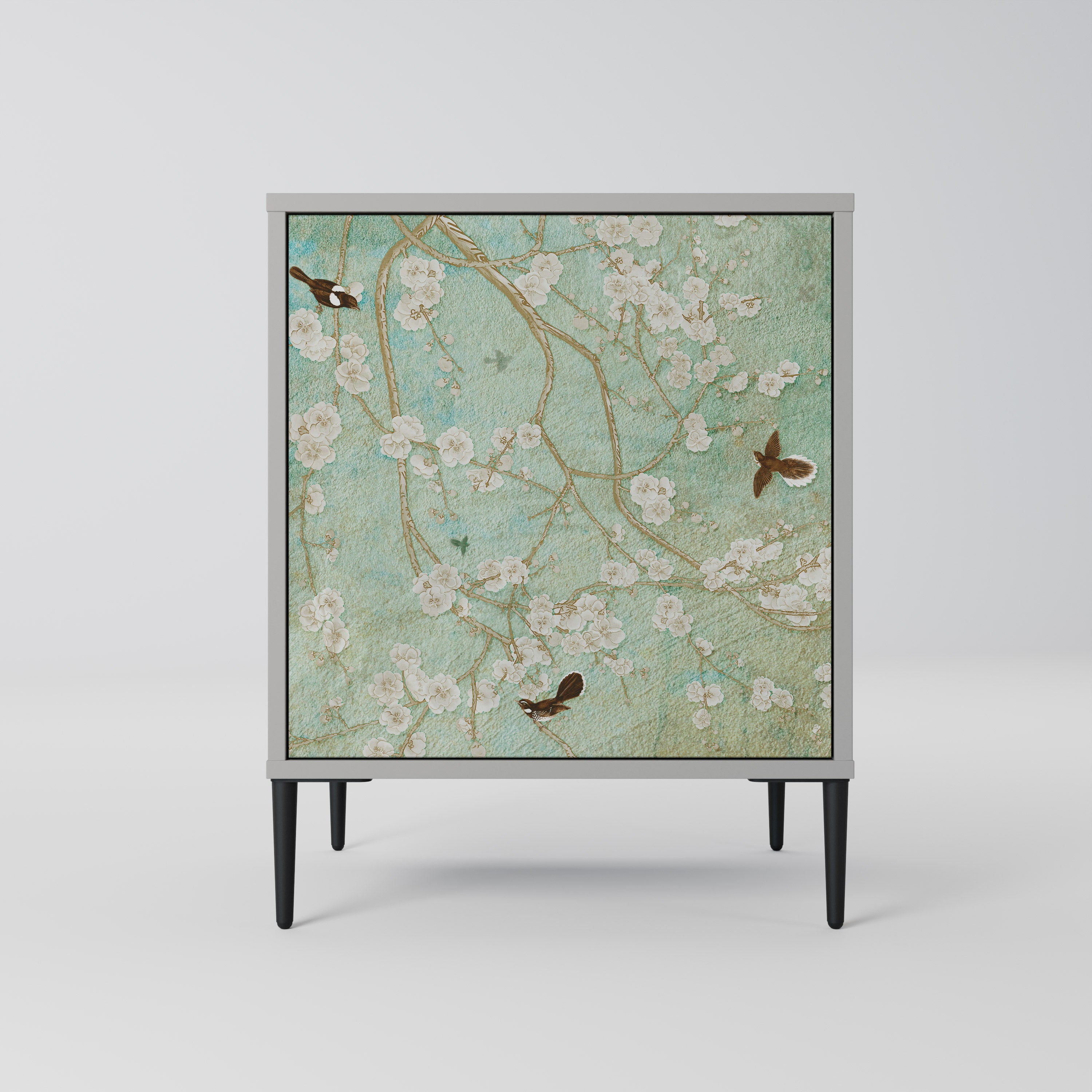 Aparador BLOOMING CHARM de 1 puerta en acabado gris