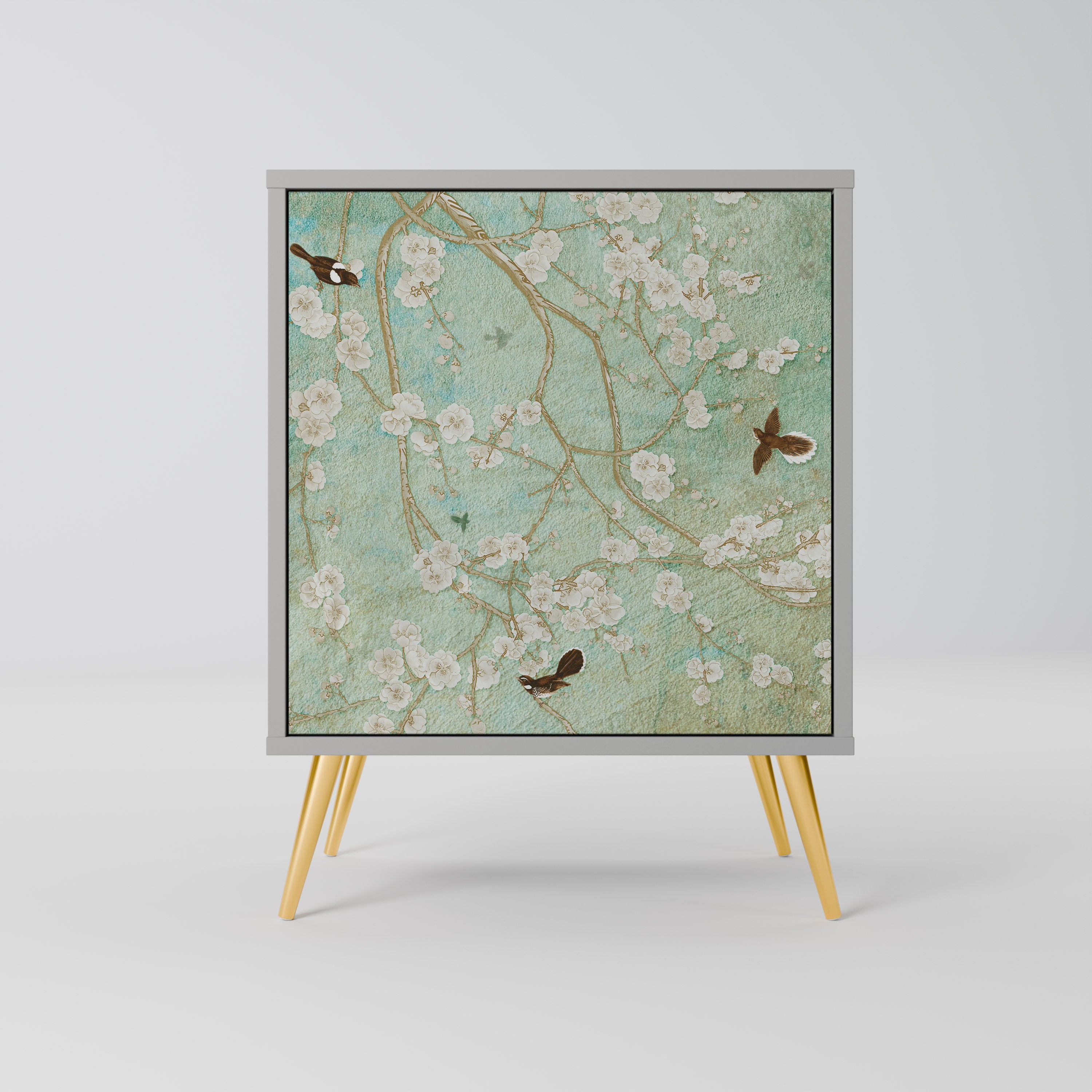 Aparador BLOOMING CHARM de 1 puerta en acabado gris