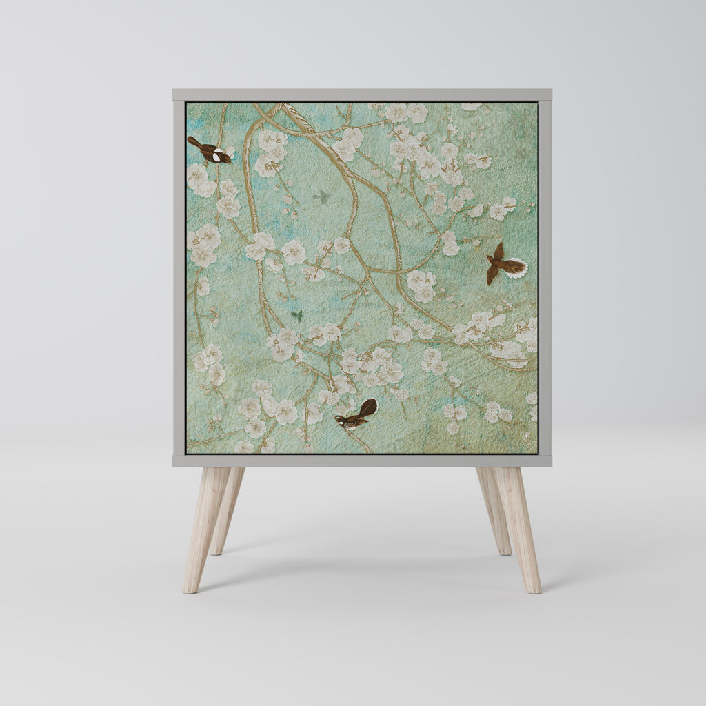 Aparador BLOOMING CHARM de 1 puerta en acabado gris