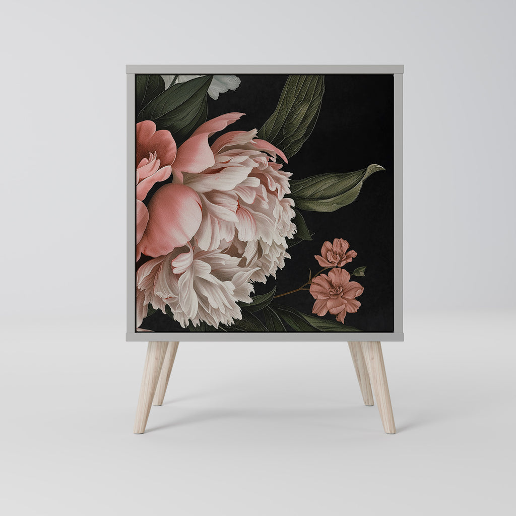 Aparador LUSH ELEGANCE de 1 puerta en acabado gris