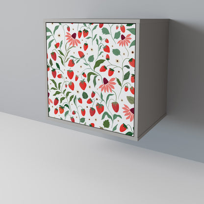 FLOWERS AND STRAWBERRIES Aparador de 1 Puerta