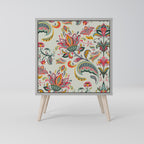 ORGANIC FOLKLORE Aparador de 1 Puerta en Acabado Gris