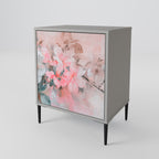 CHERRY BLOSSOM 1-Door Sideboard in Grey Finish