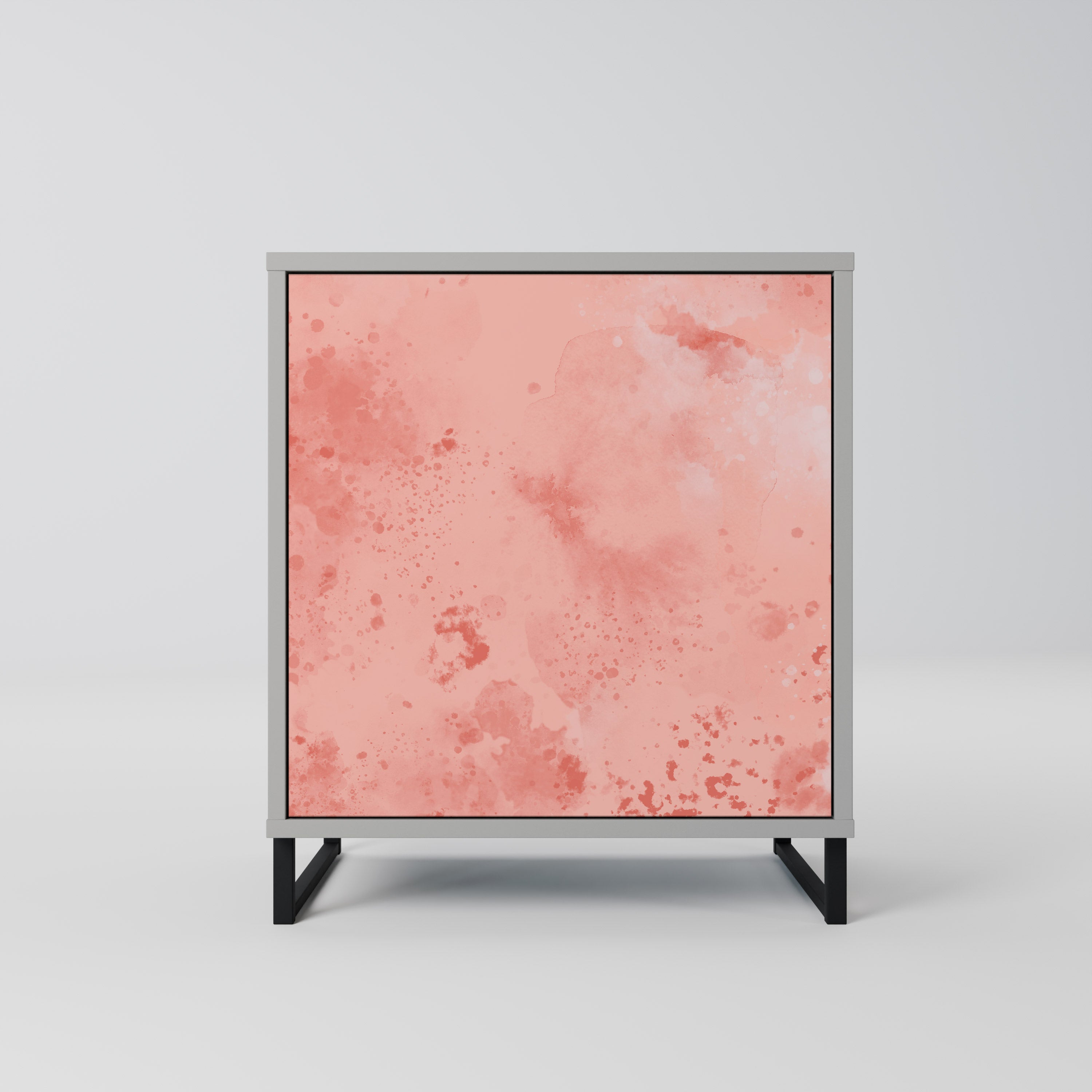 Aparador CRANE DANCE de 1 puerta en acabado gris