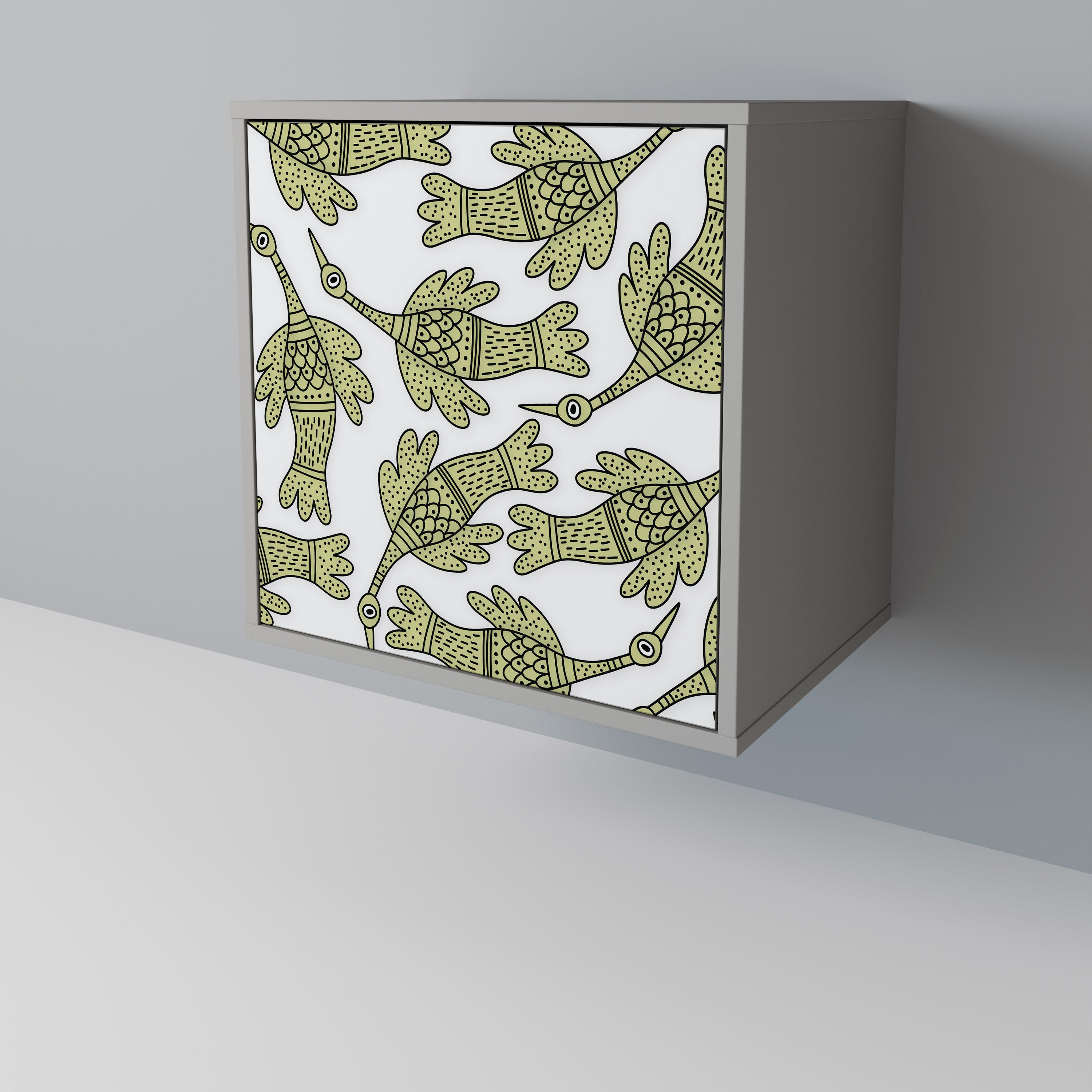 Aparador SEEDLING SONGBIRD de 1 puerta en acabado gris