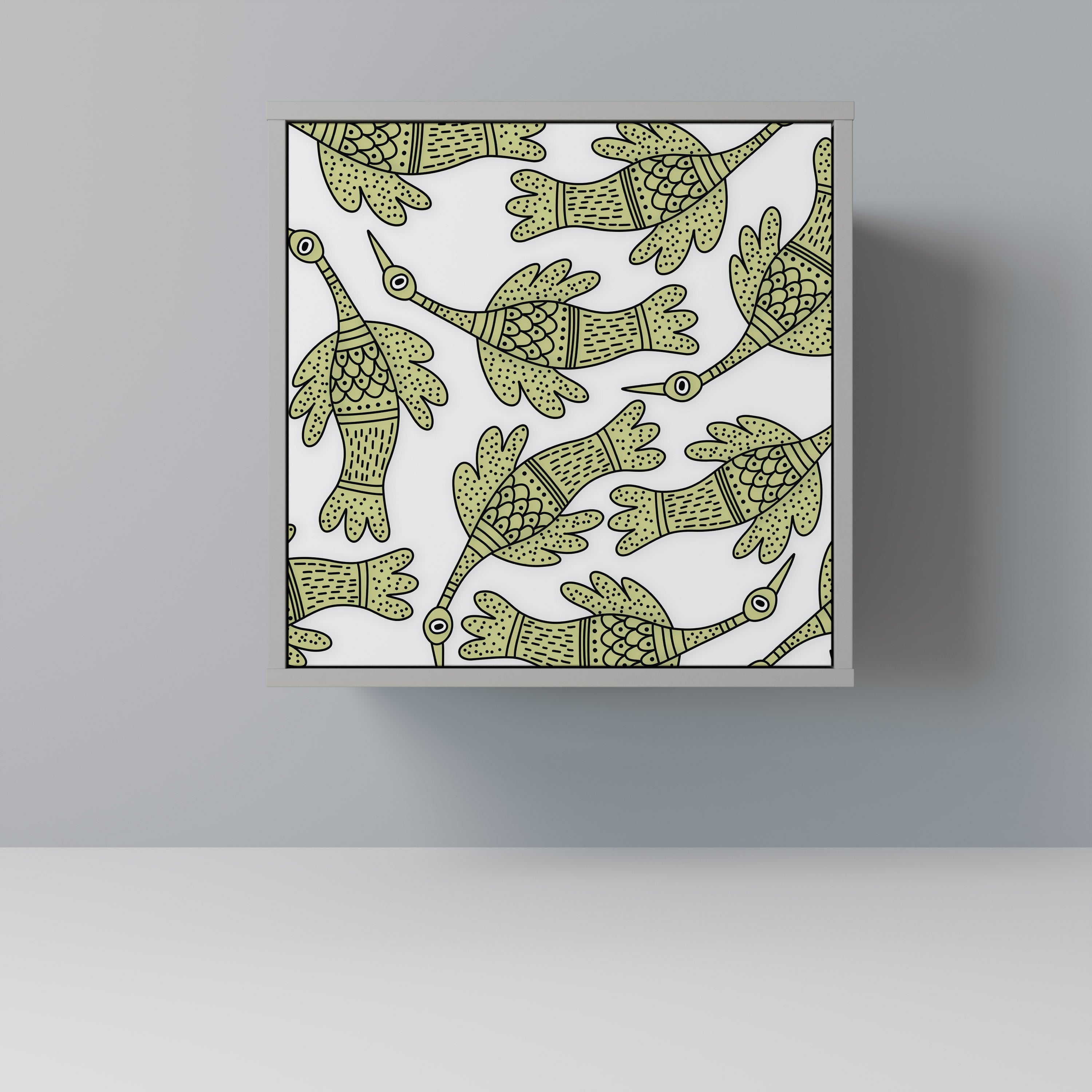 Aparador SEEDLING SONGBIRD de 1 puerta en acabado gris