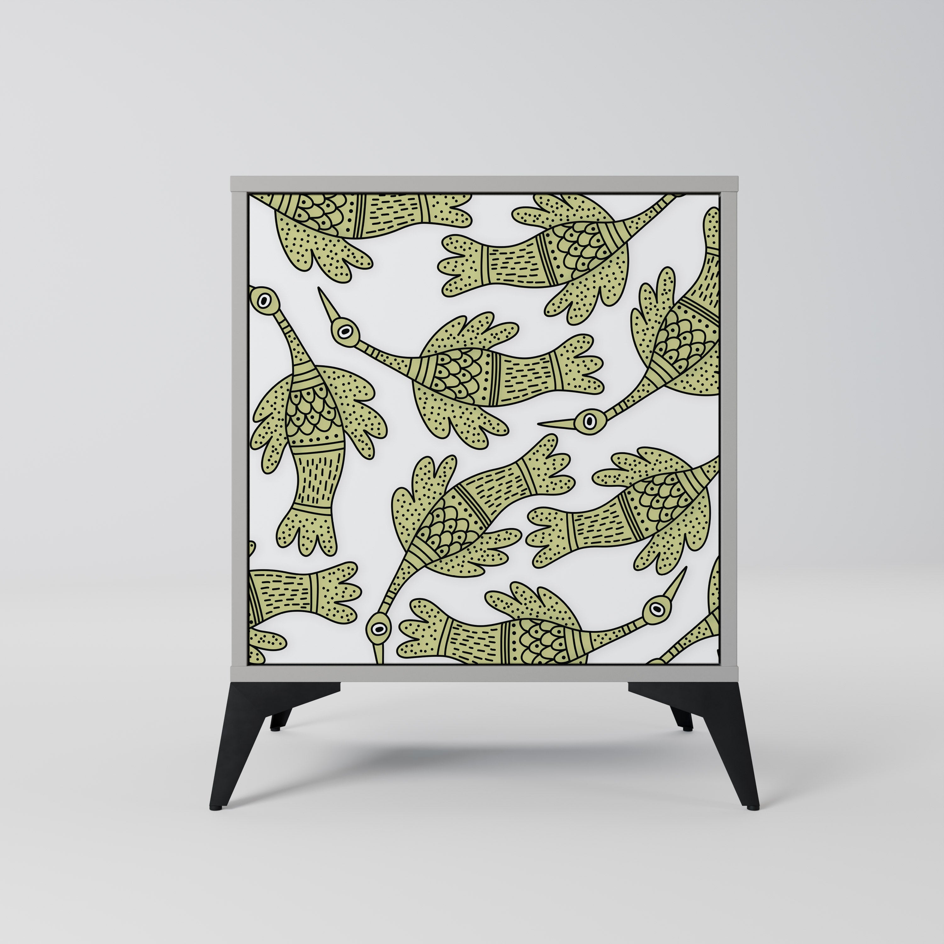 Aparador SEEDLING SONGBIRD de 1 puerta en acabado gris