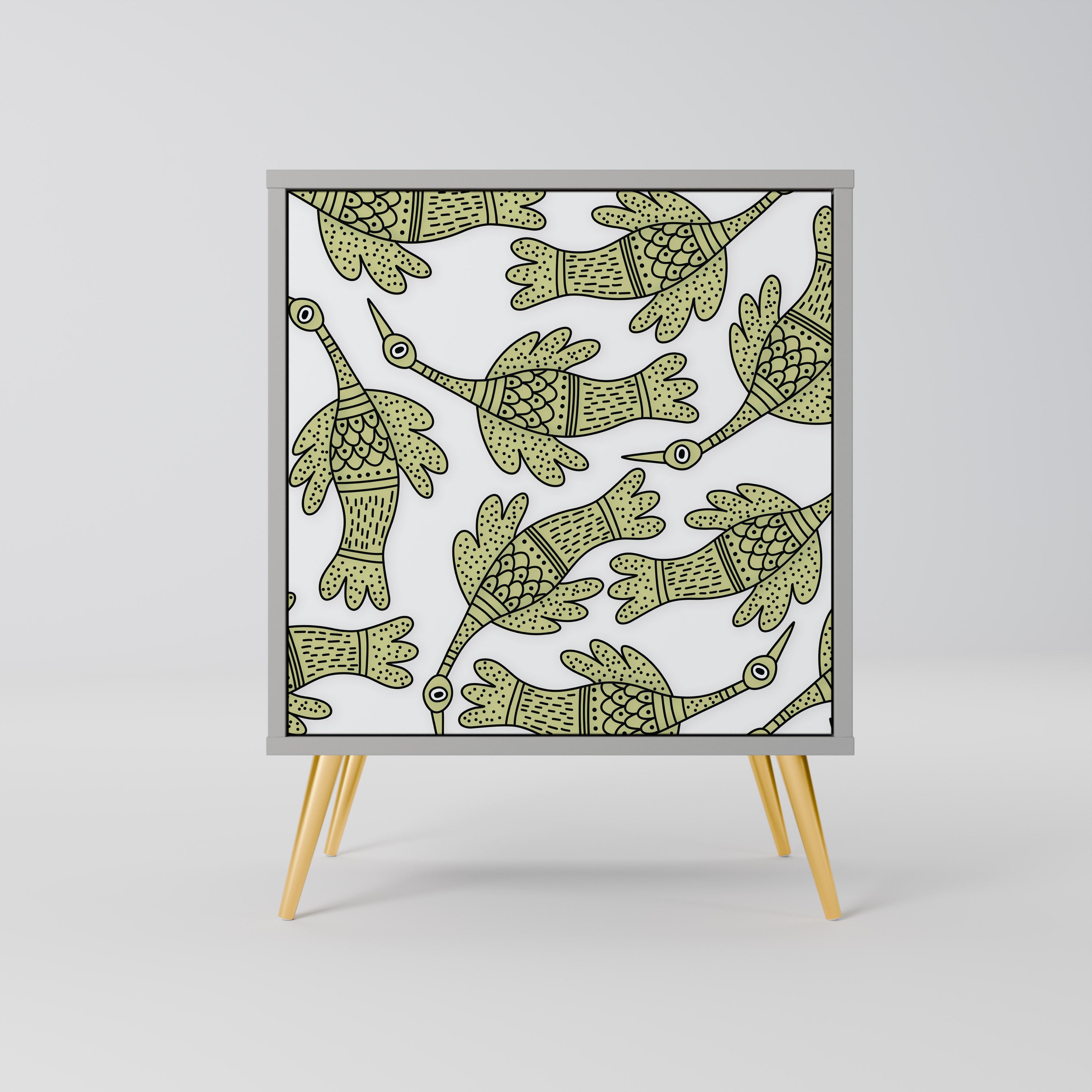 Aparador SEEDLING SONGBIRD de 1 puerta en acabado gris