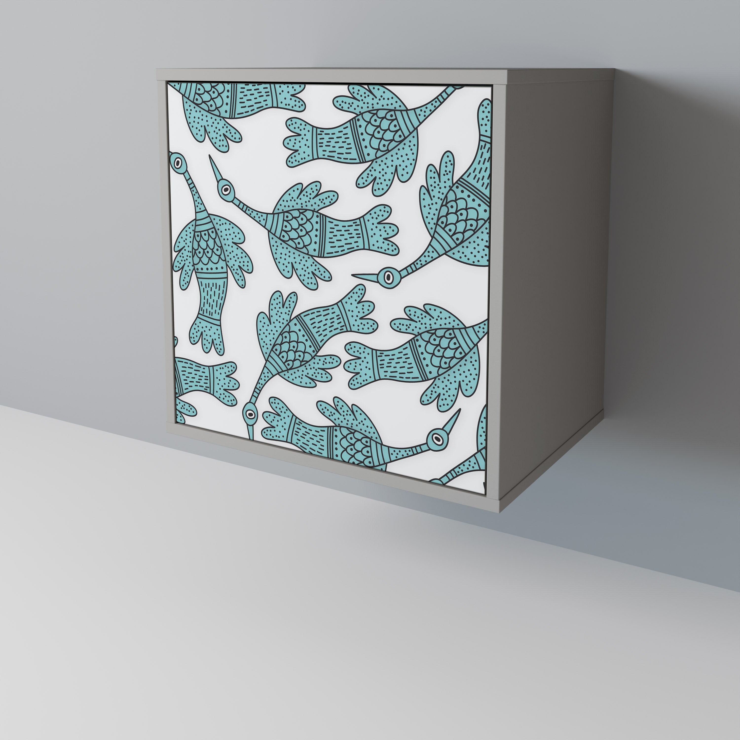 Aparador WATERSPOUT SONGIBIRD de 1 puerta en acabado gris