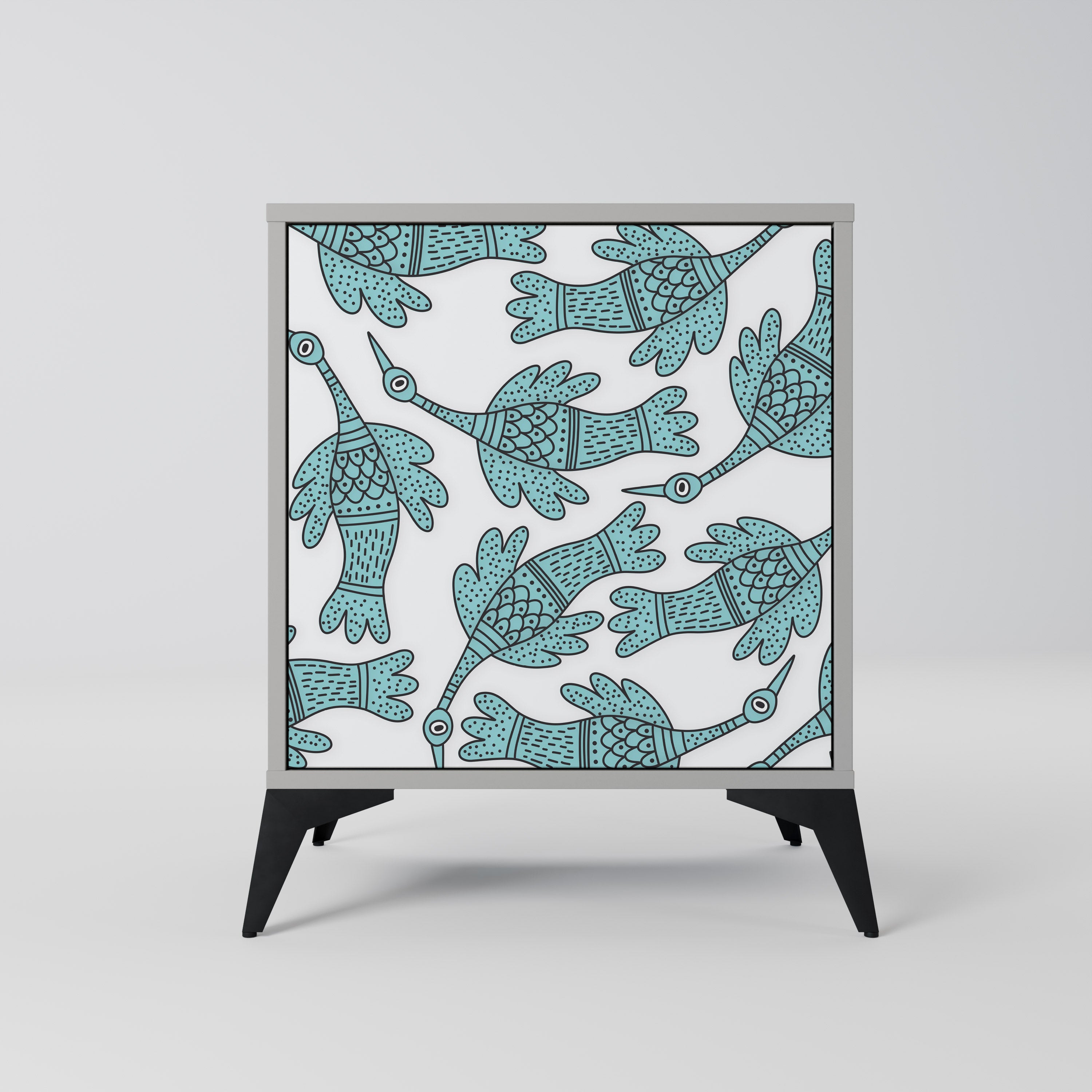 Aparador WATERSPOUT SONGIBIRD de 1 puerta en acabado gris