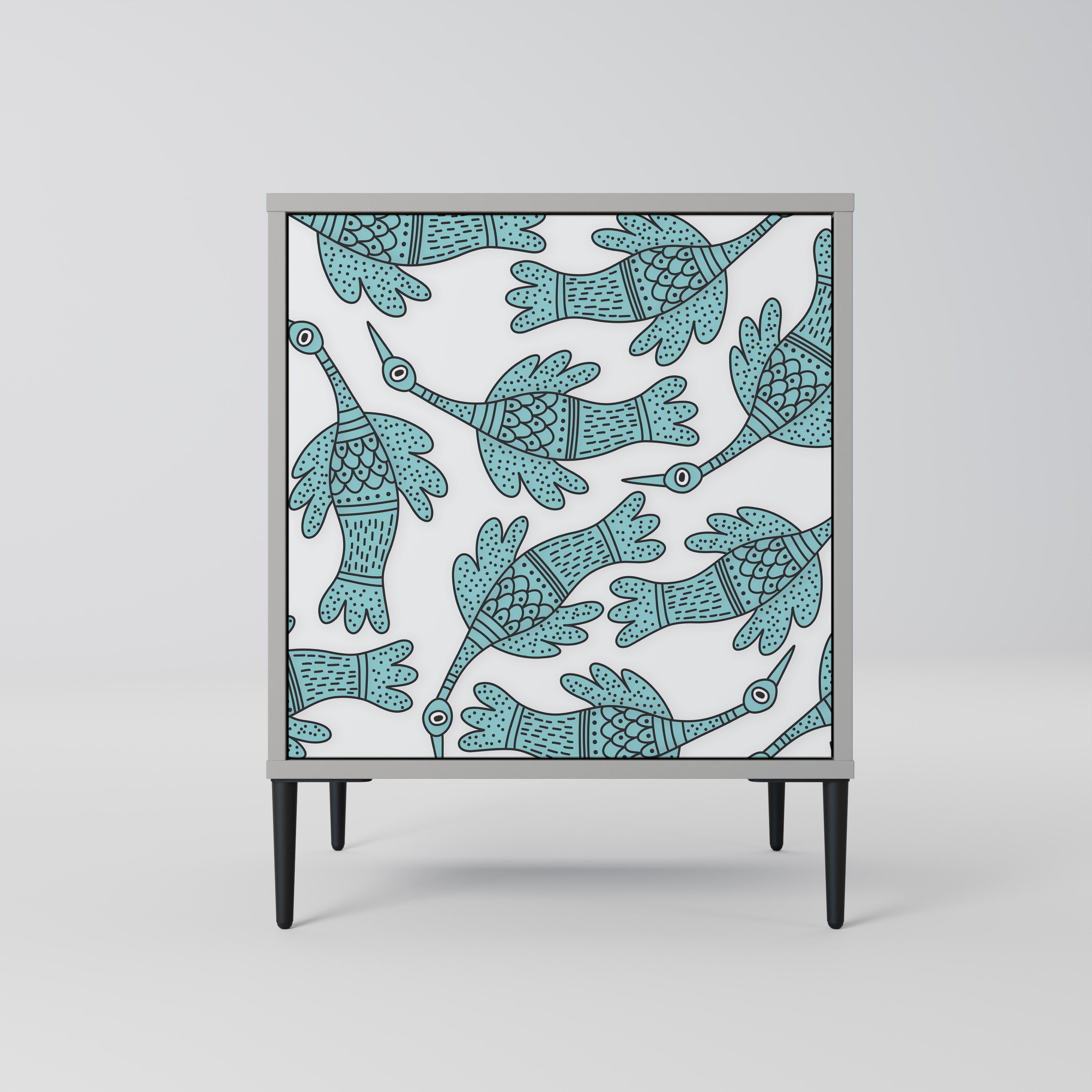 Aparador WATERSPOUT SONGIBIRD de 1 puerta en acabado gris