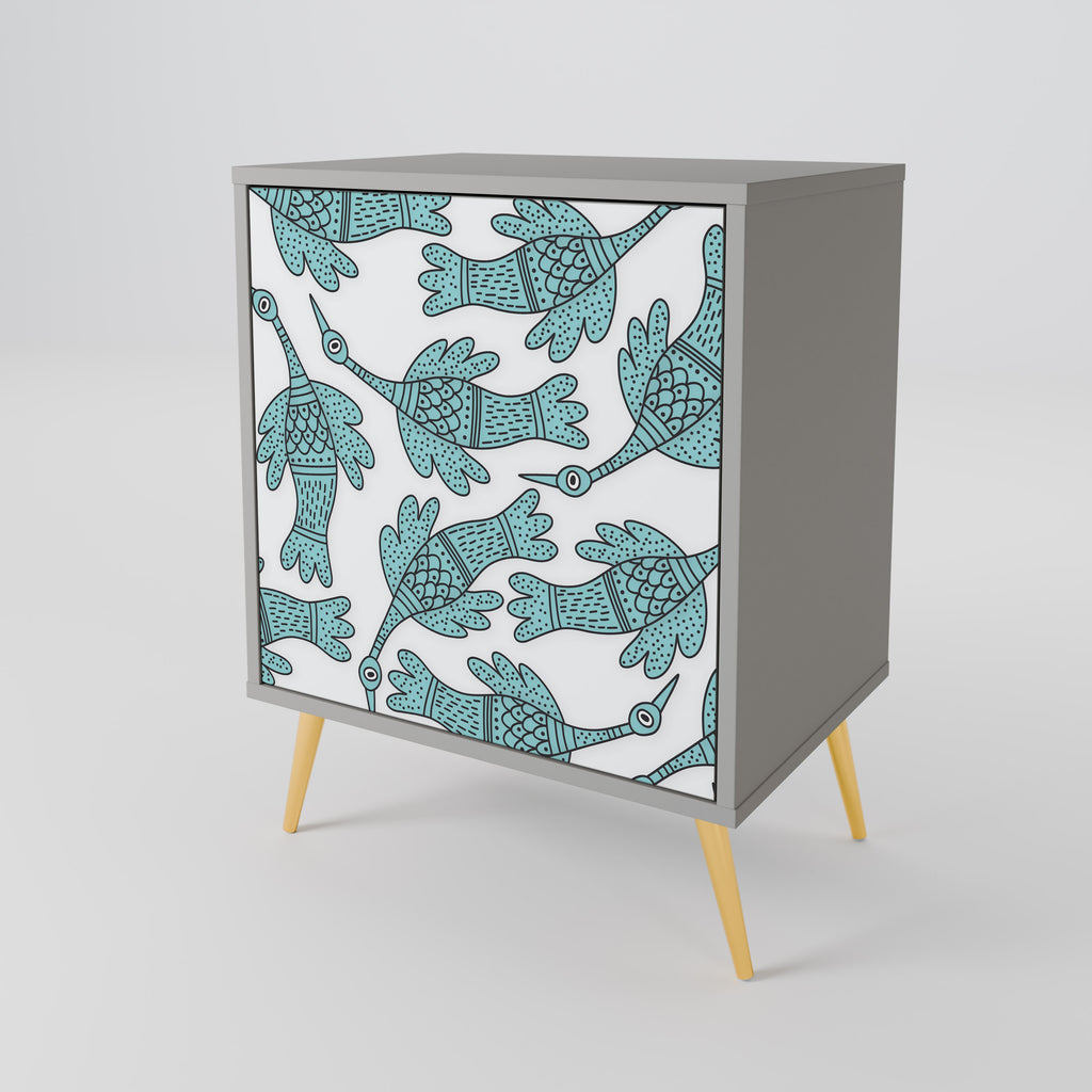 Aparador WATERSPOUT SONGIBIRD de 1 puerta en acabado gris