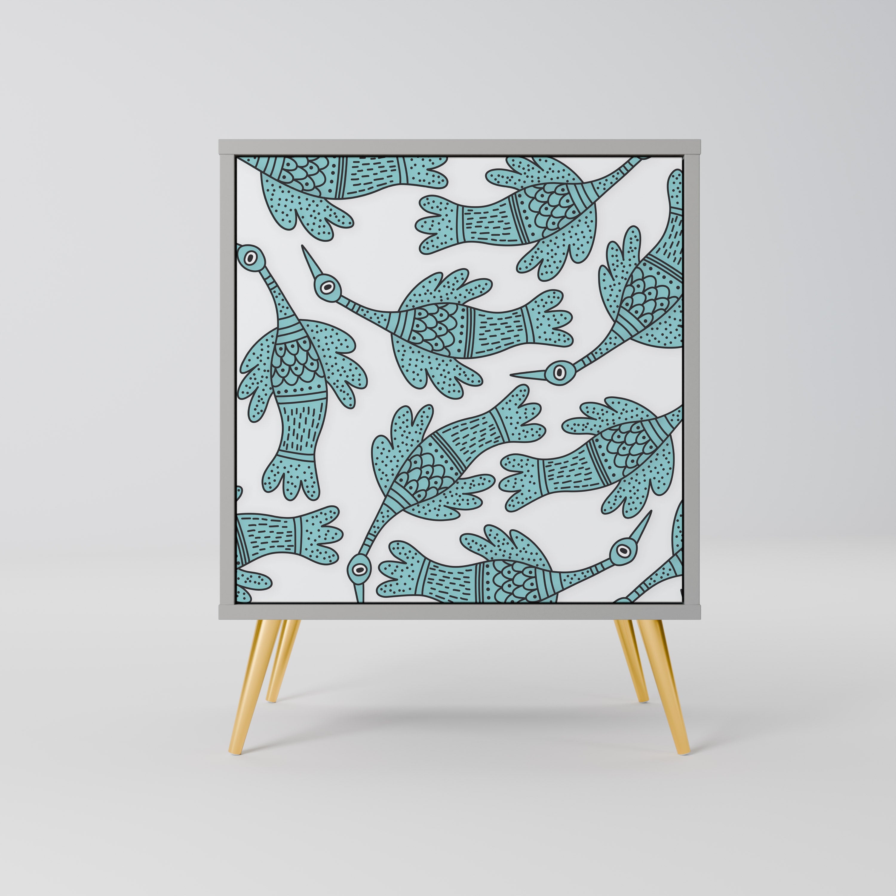 Aparador WATERSPOUT SONGIBIRD de 1 puerta en acabado gris