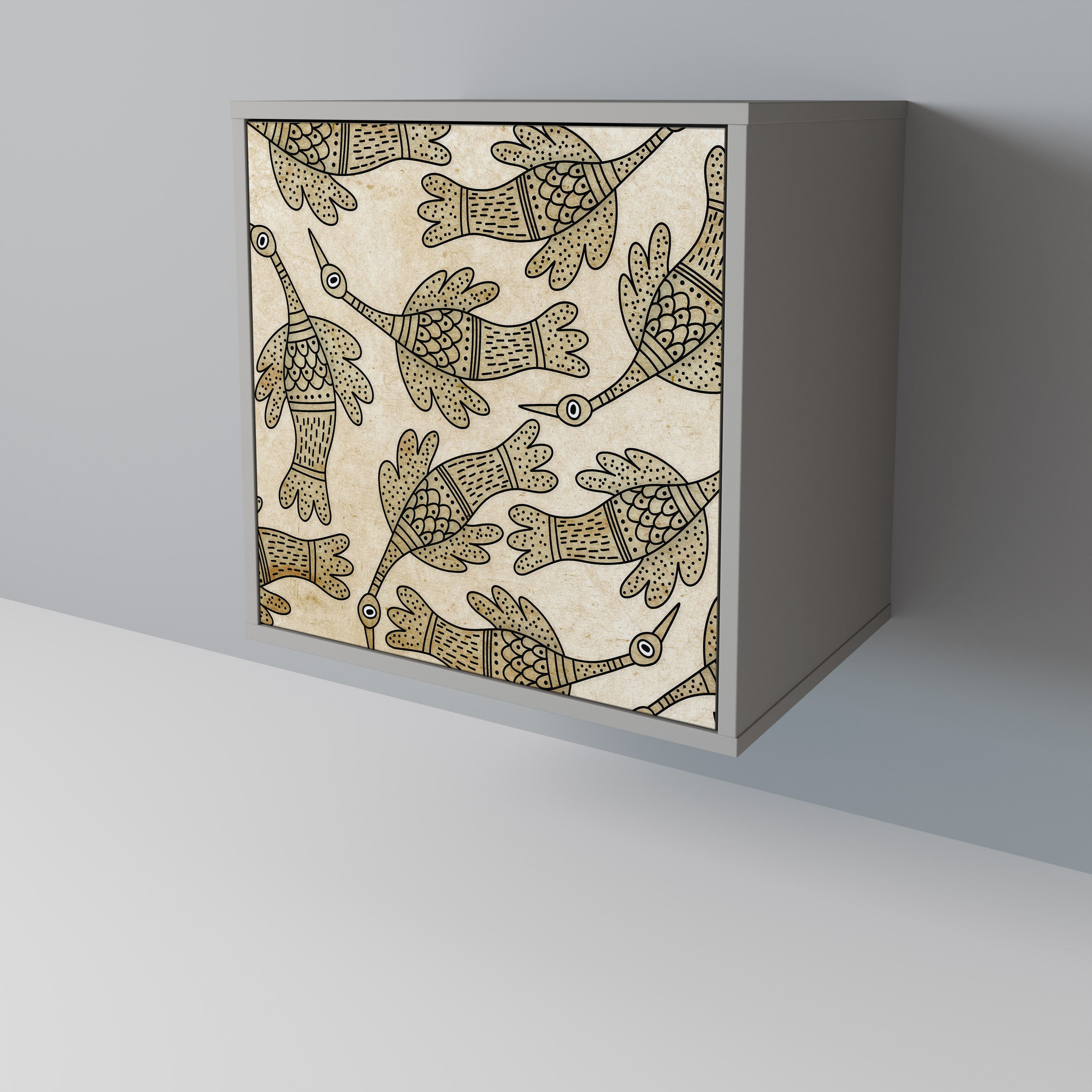 Aparador ALMONDINE SONGBIRD de 1 puerta en acabado gris