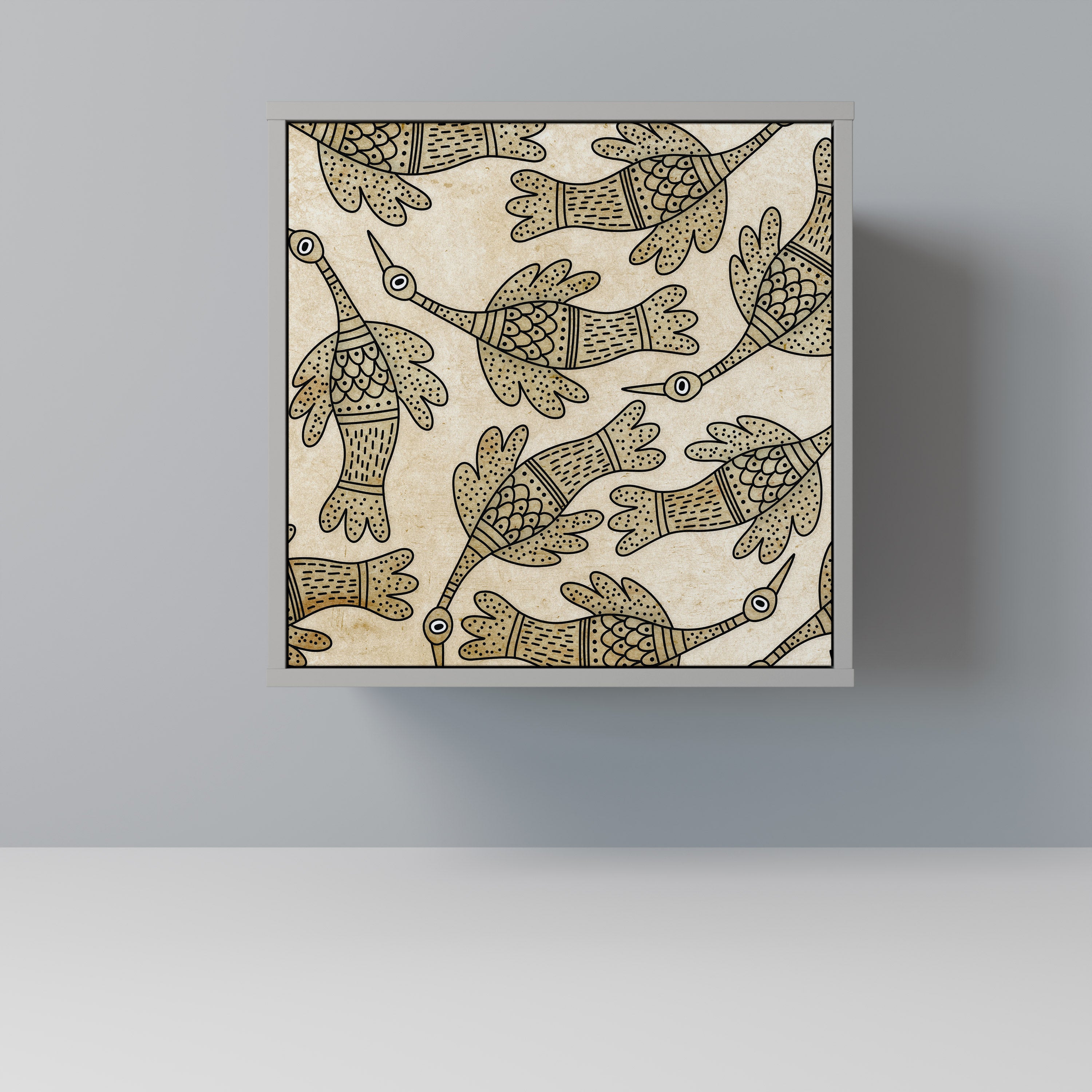 Aparador ALMONDINE SONGBIRD de 1 puerta en acabado gris