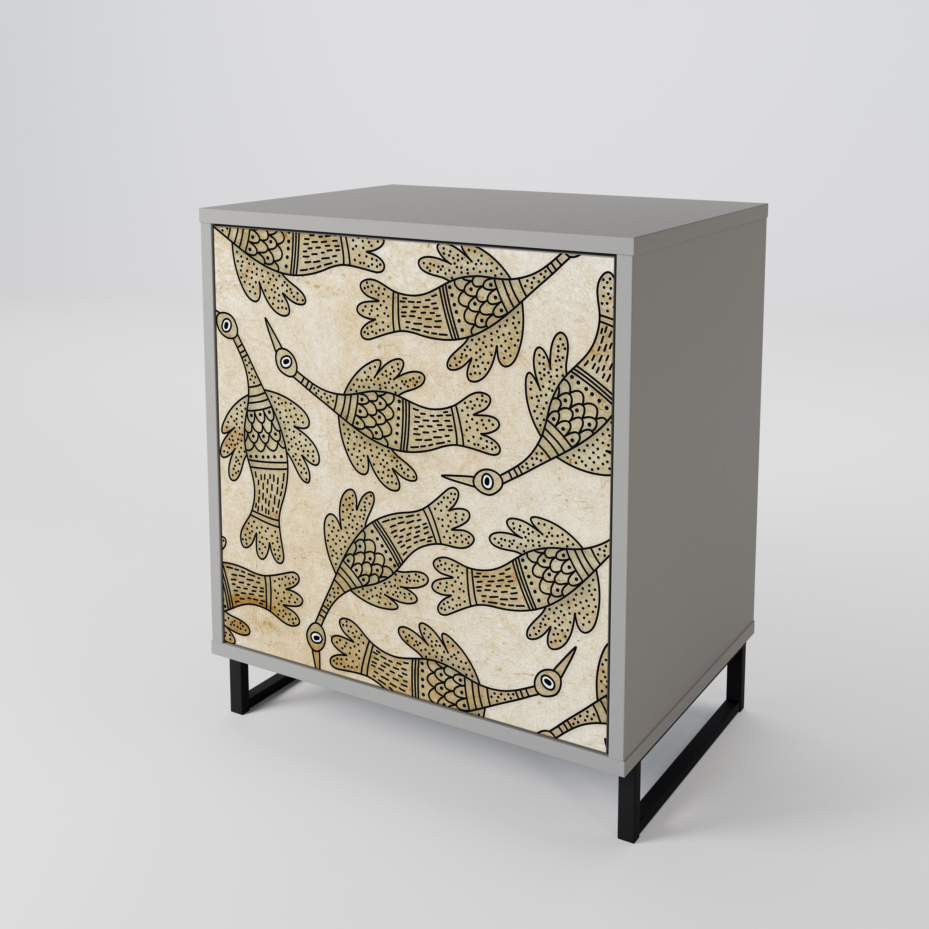 Aparador ALMONDINE SONGBIRD de 1 puerta en acabado gris