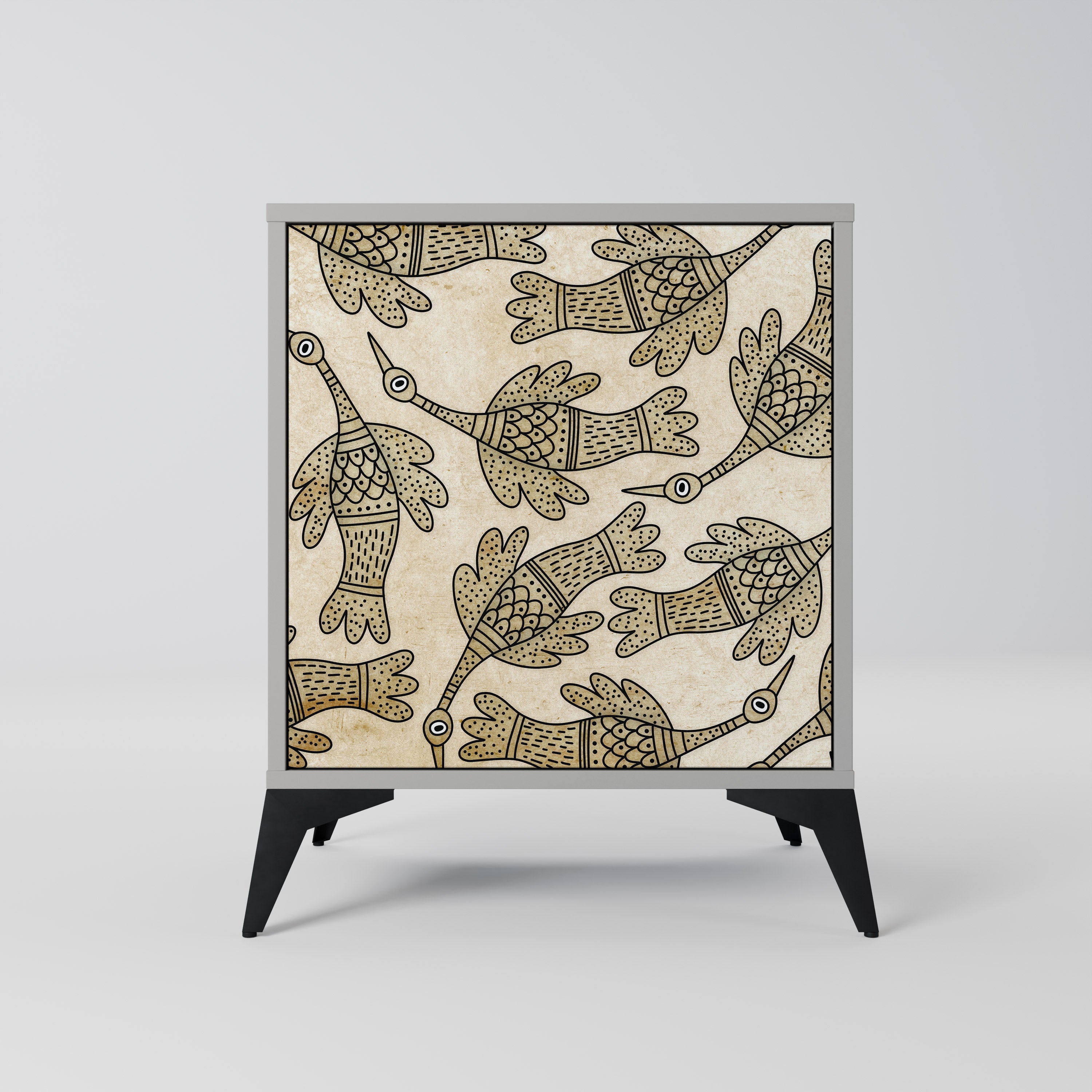 Aparador ALMONDINE SONGBIRD de 1 puerta en acabado gris