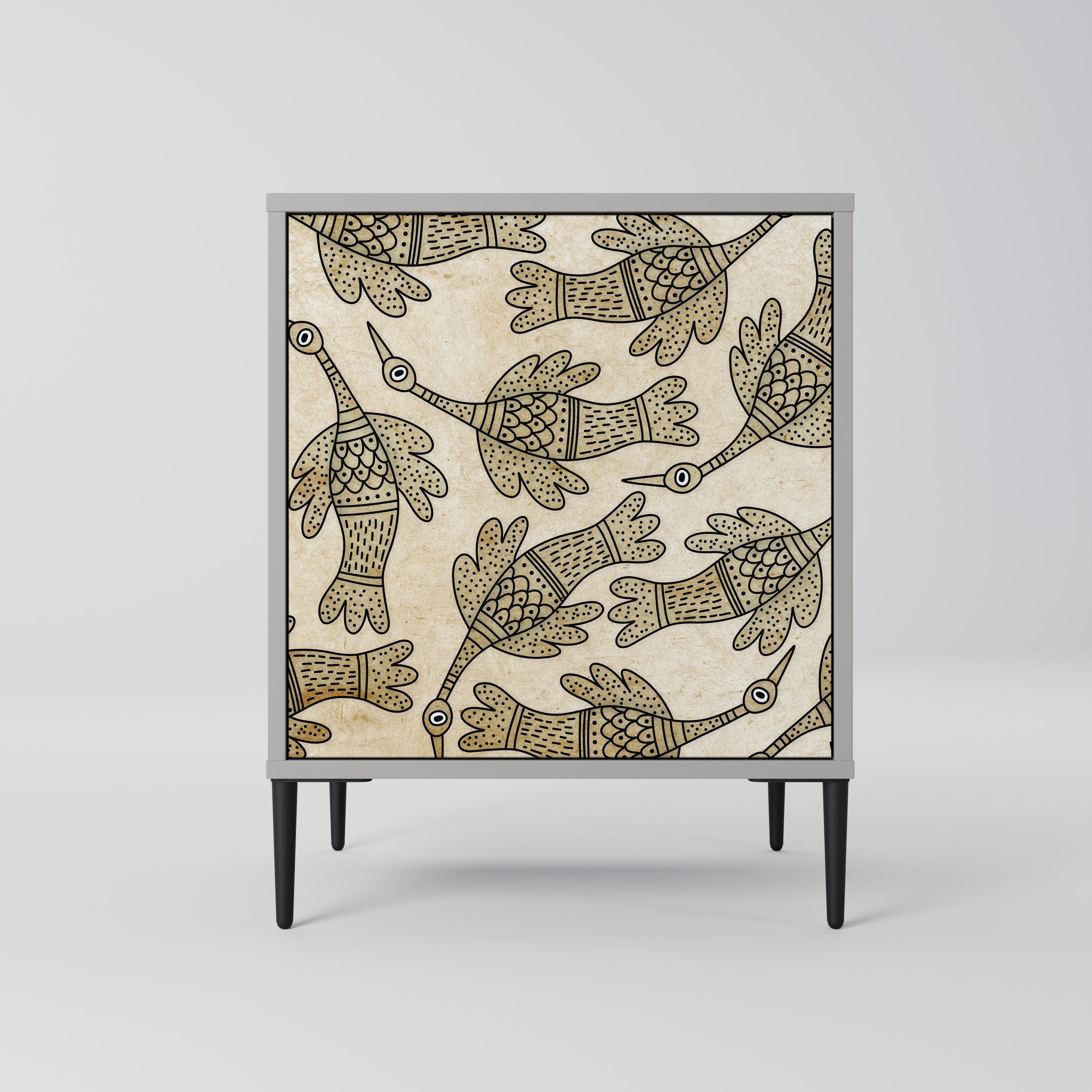 Aparador ALMONDINE SONGBIRD de 1 puerta en acabado gris