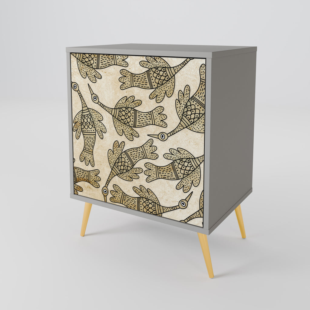 Aparador ALMONDINE SONGBIRD de 1 puerta en acabado gris