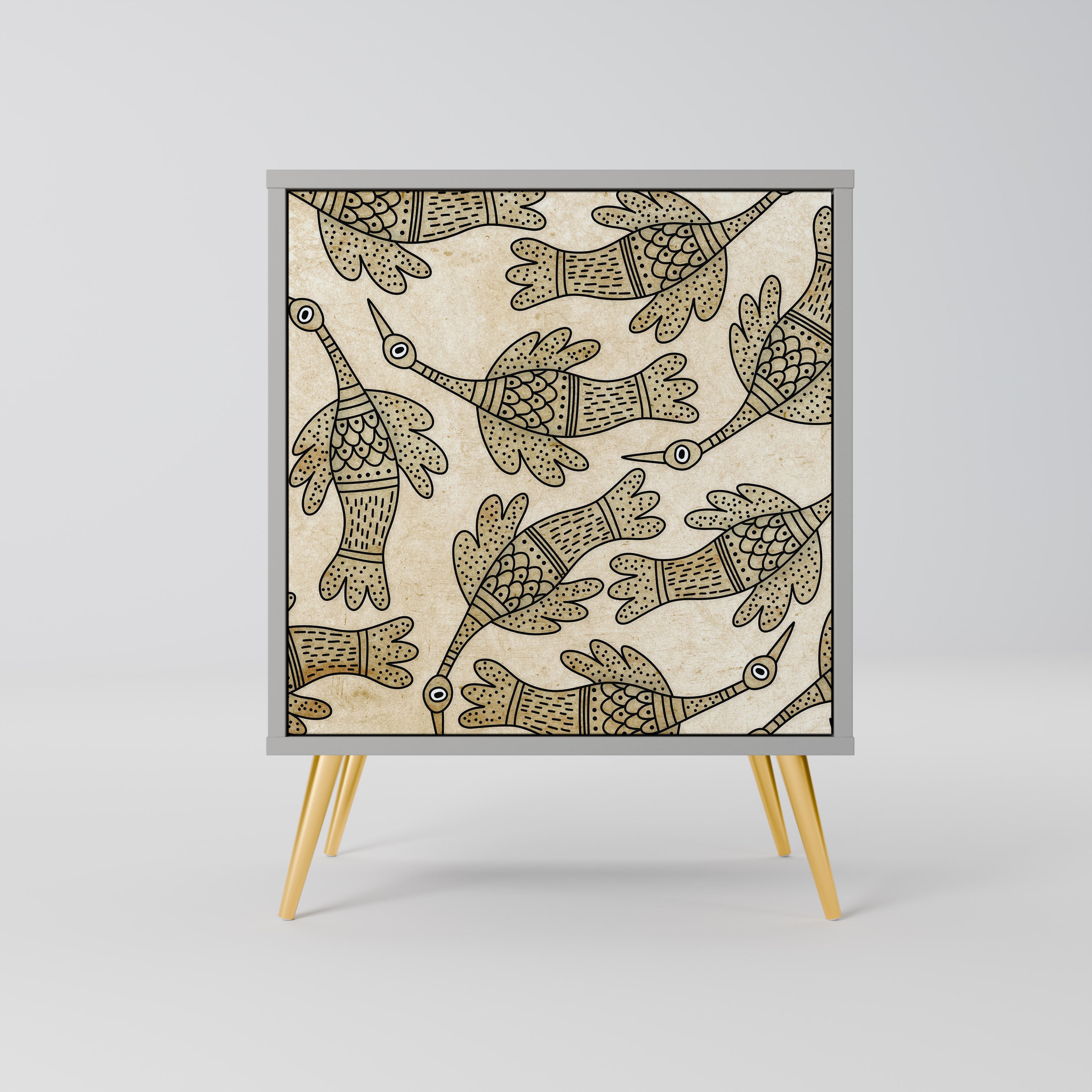 Aparador ALMONDINE SONGBIRD de 1 puerta en acabado gris