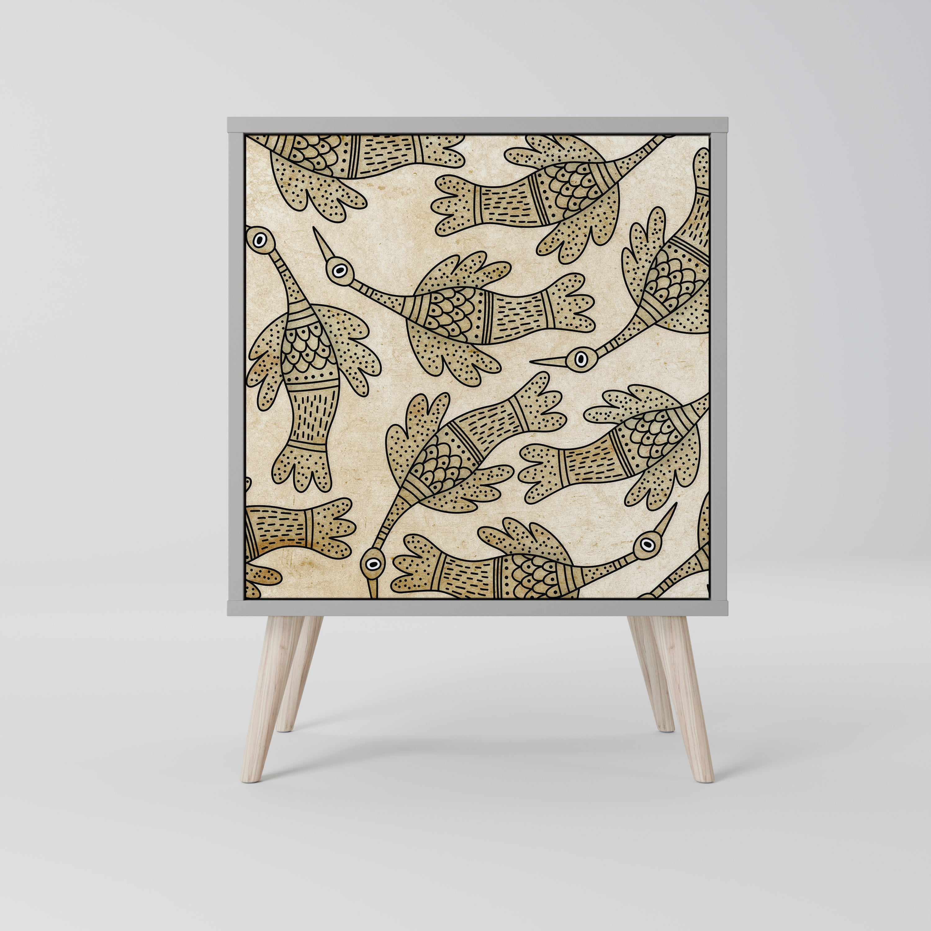 Aparador ALMONDINE SONGBIRD de 1 puerta en acabado gris