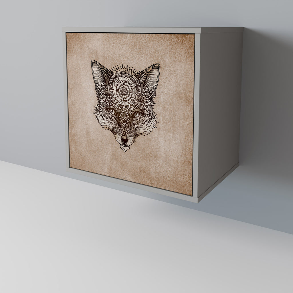 Aparador STEAMPUNK CLAN de 1 puerta en acabado gris