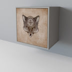 STEAMPUNK CLAN Aparador de 1 Puerta en Acabado Gris