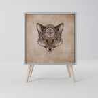 STEAMPUNK CLAN Aparador de 1 Puerta en Acabado Gris