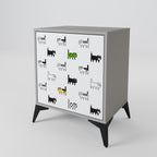 CATS COMPILATION 1-Door Sideboard in Grey Finish