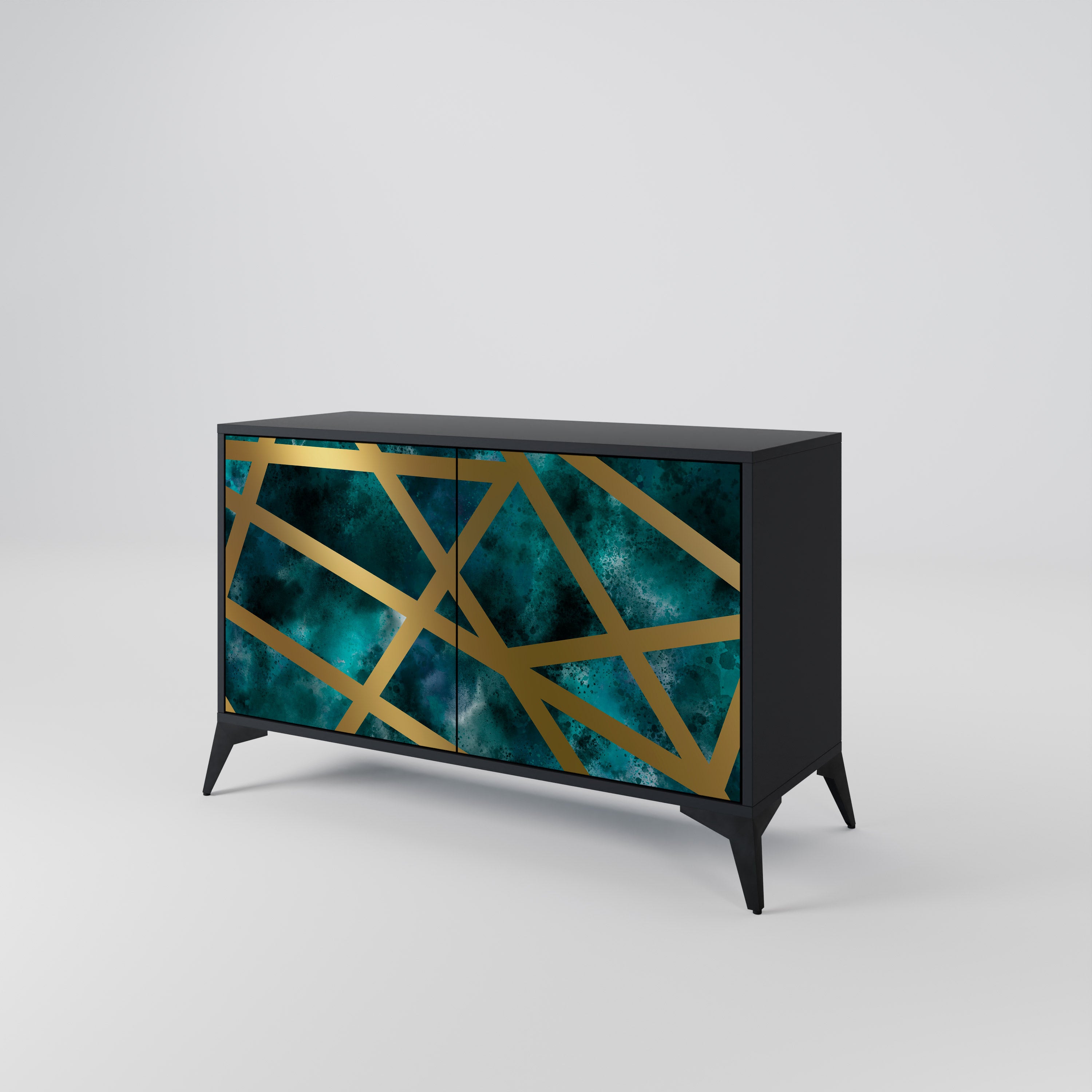 THE LABYRINTH OF GOLD 2-Door Sideboard in Black Finish