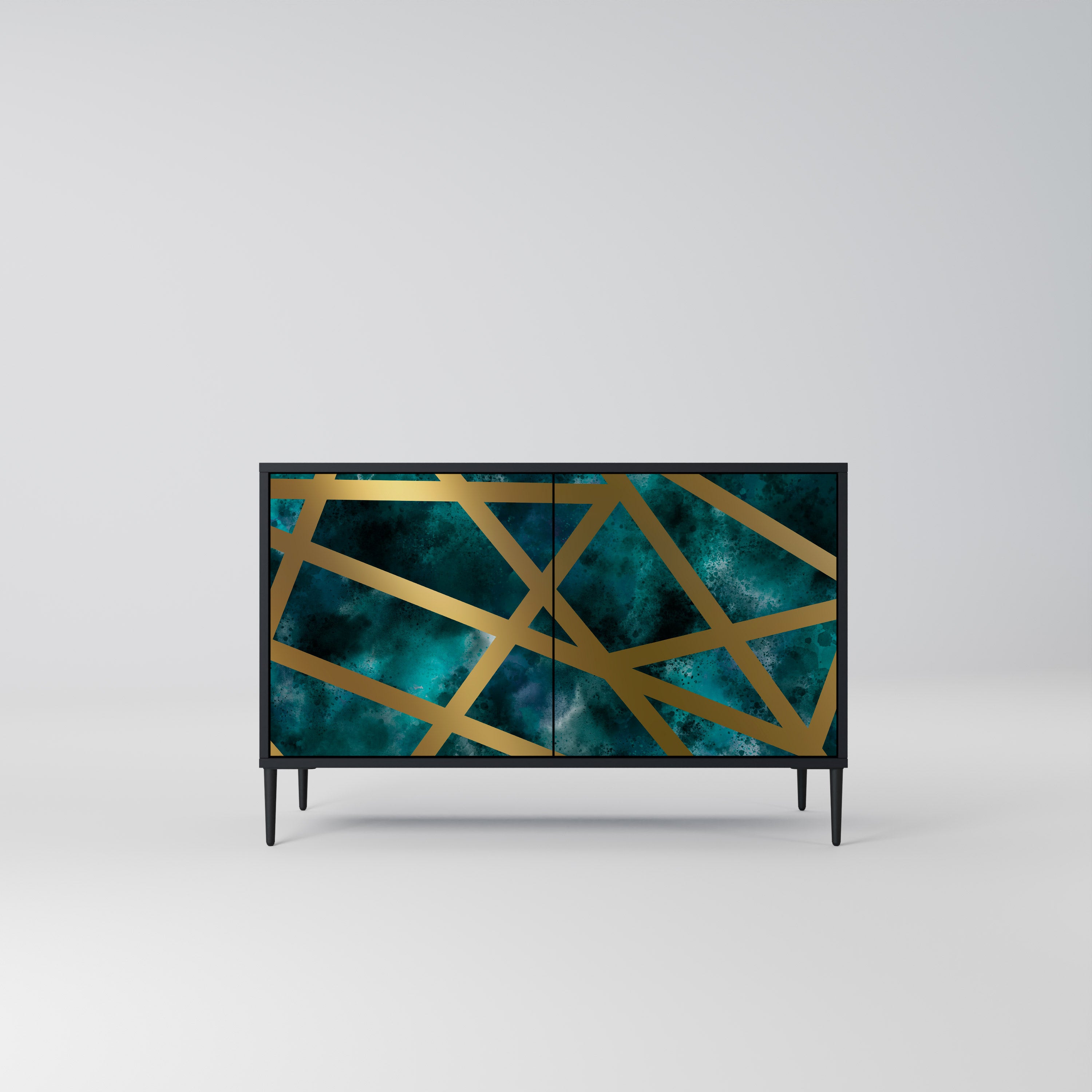 THE LABYRINTH OF GOLD 2-Door Sideboard in Black Finish