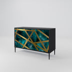 THE LABYRINTH OF GOLD 2-Door Sideboard in Black Finish