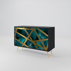 THE LABYRINTH OF GOLD 2-Door Sideboard in Black Finish