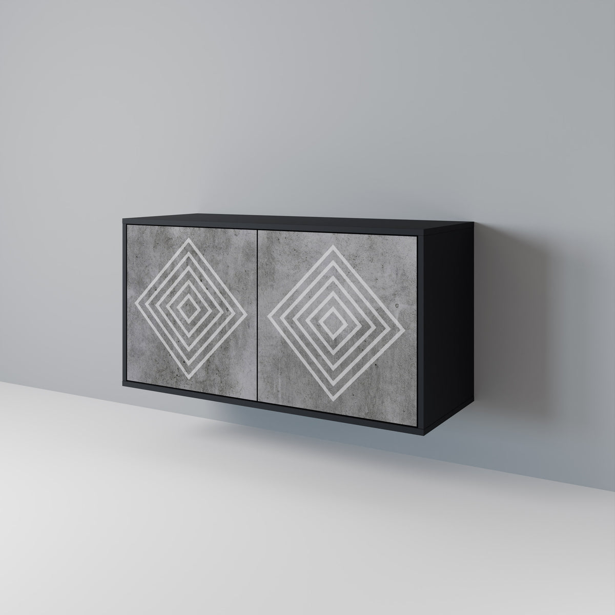 POLYGONAL ARTISTRY Aparador de 2 Puertas