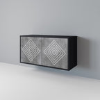 POLYGONAL ARTISTRY 2-Door Sideboard in Black Finish